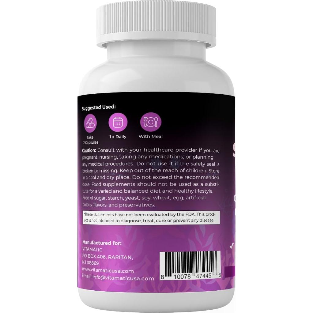 Suplemento Vegano Vitamatic Musgo Marino 180 Cápsulas