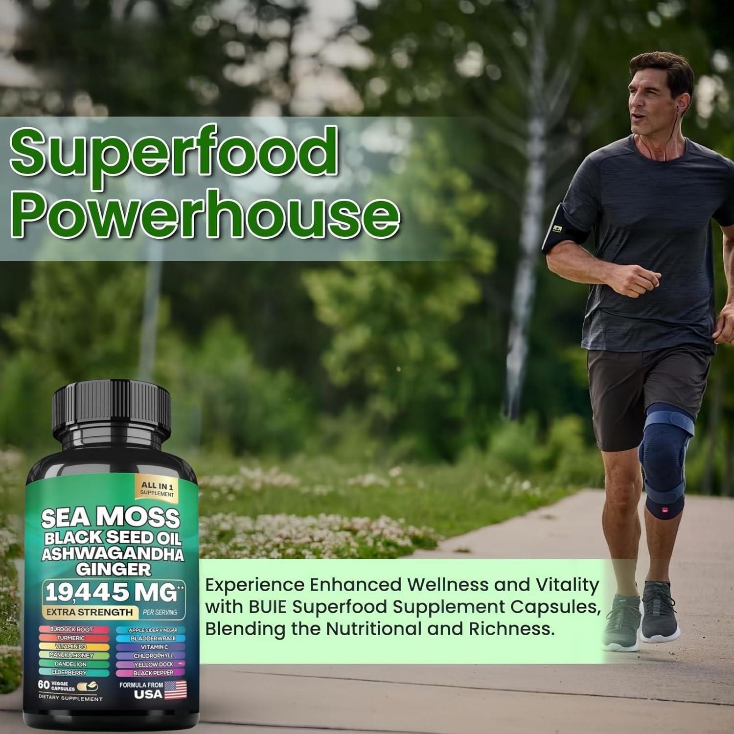 Cápsulas de Musgo Marino HealthyFinds 49.6g - Salud Digestiva y Piel Radiante