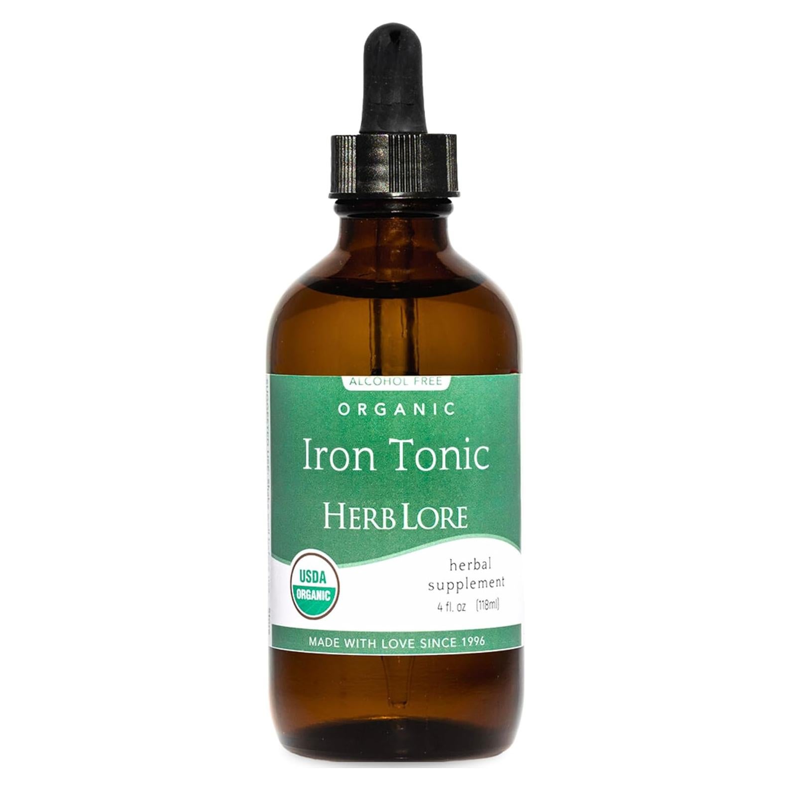 Tónico de Hierro Orgánico Herb Lore 118 ml - Suplemento Vegano