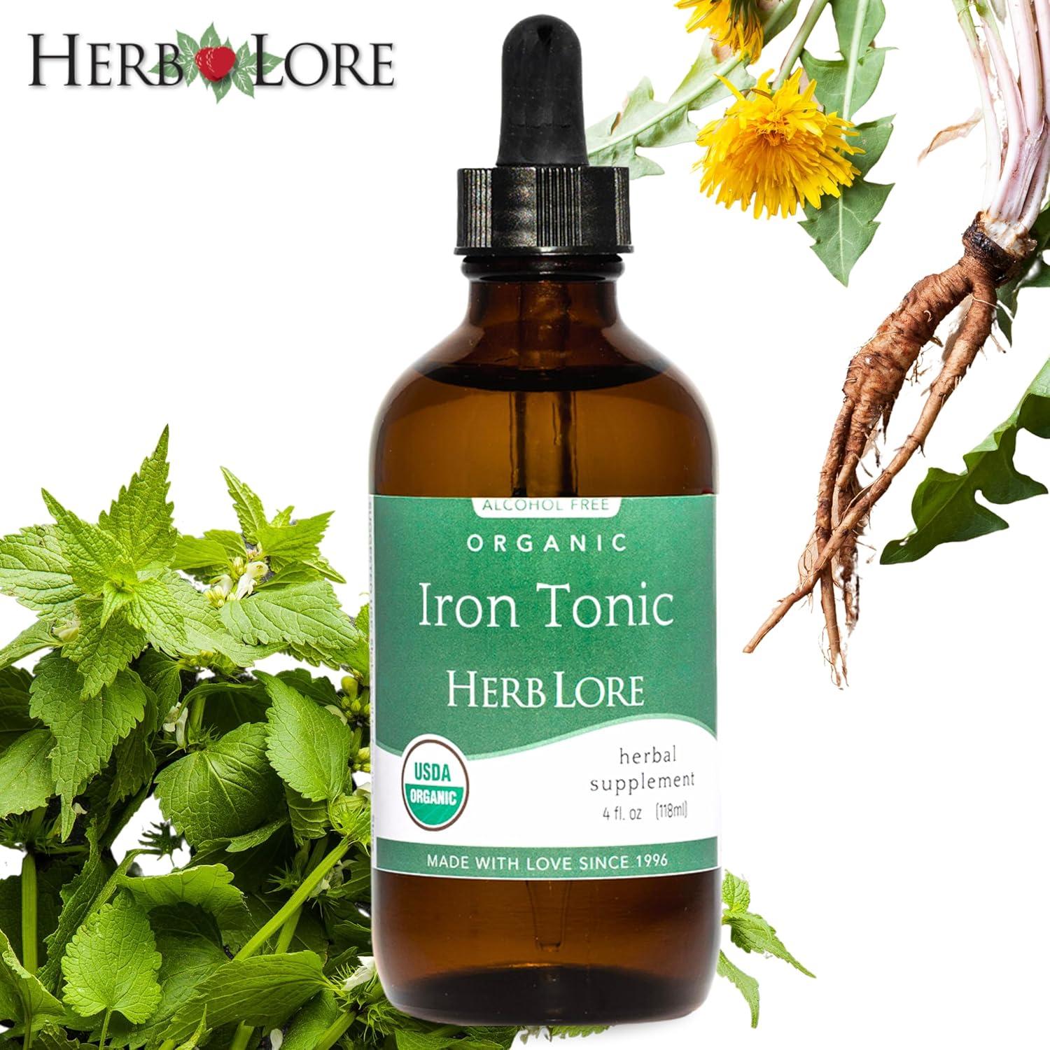 Tónico de Hierro Orgánico Herb Lore 118 ml - Suplemento Vegano