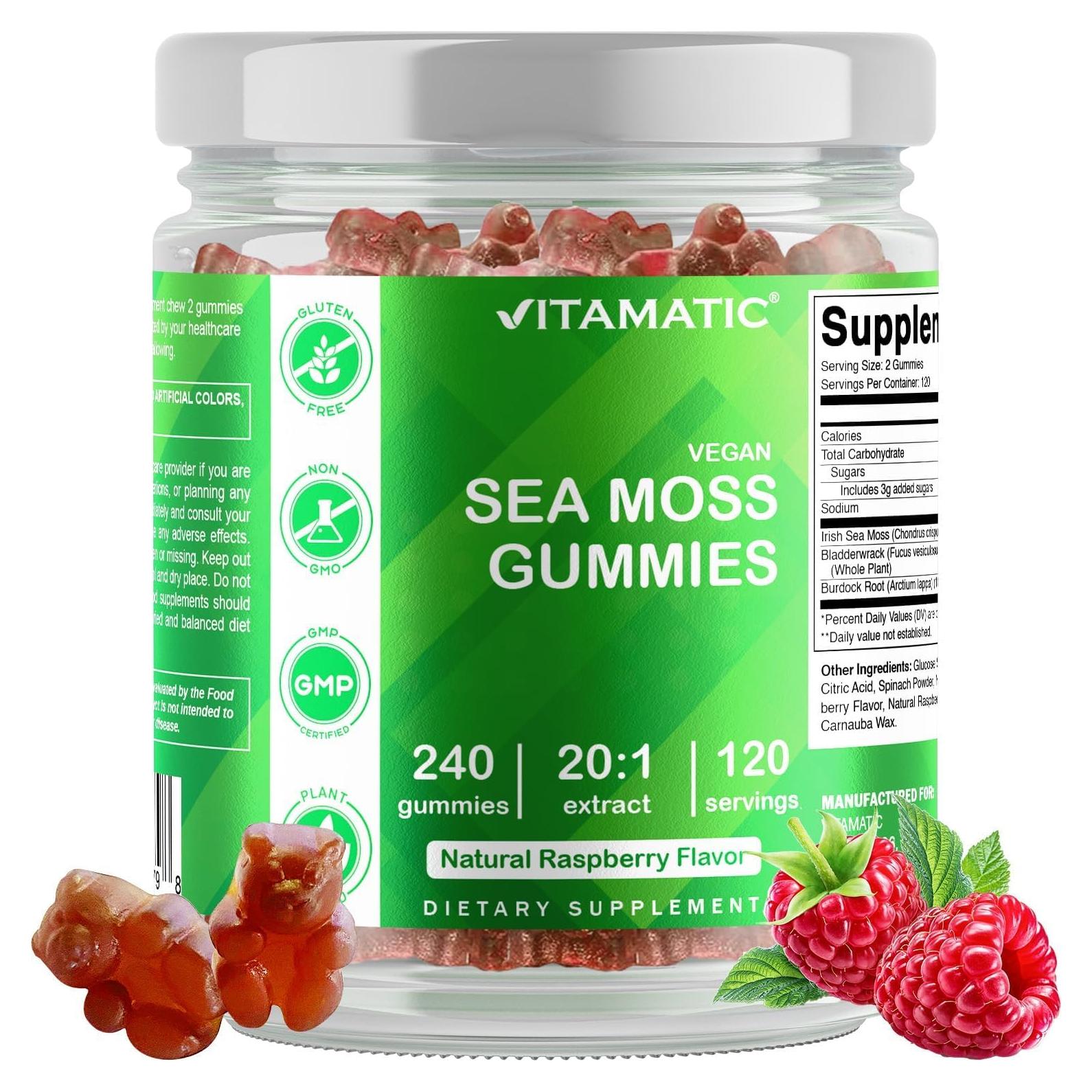 Gomitas Veganas de Musgo Marino Vitamatic 240 unidades