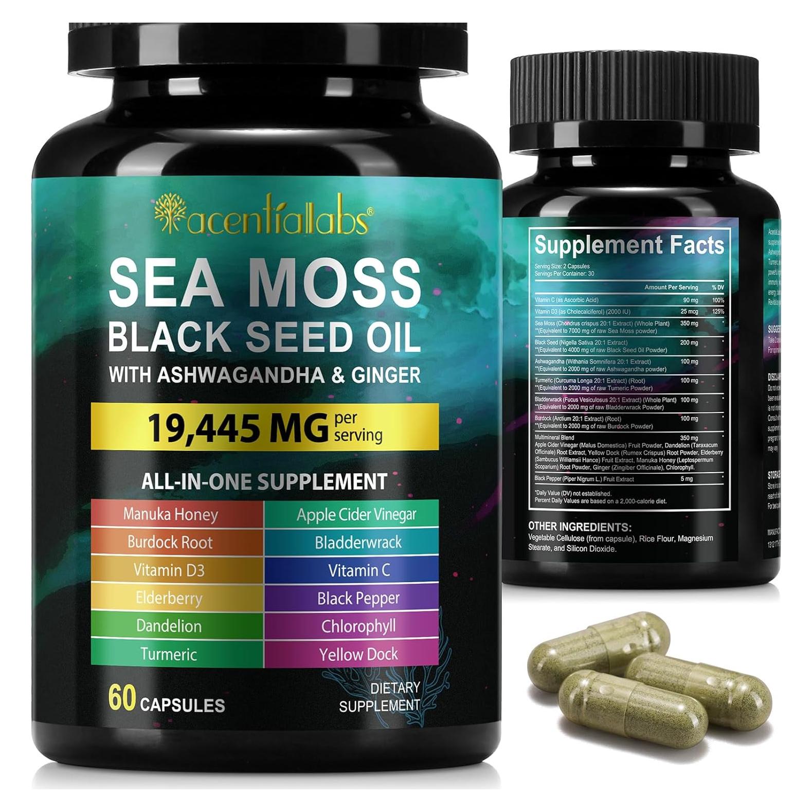 Suplemento de Aceite de Semilla de Sámara de Mar KITNOBLIS 120 Cápsulas