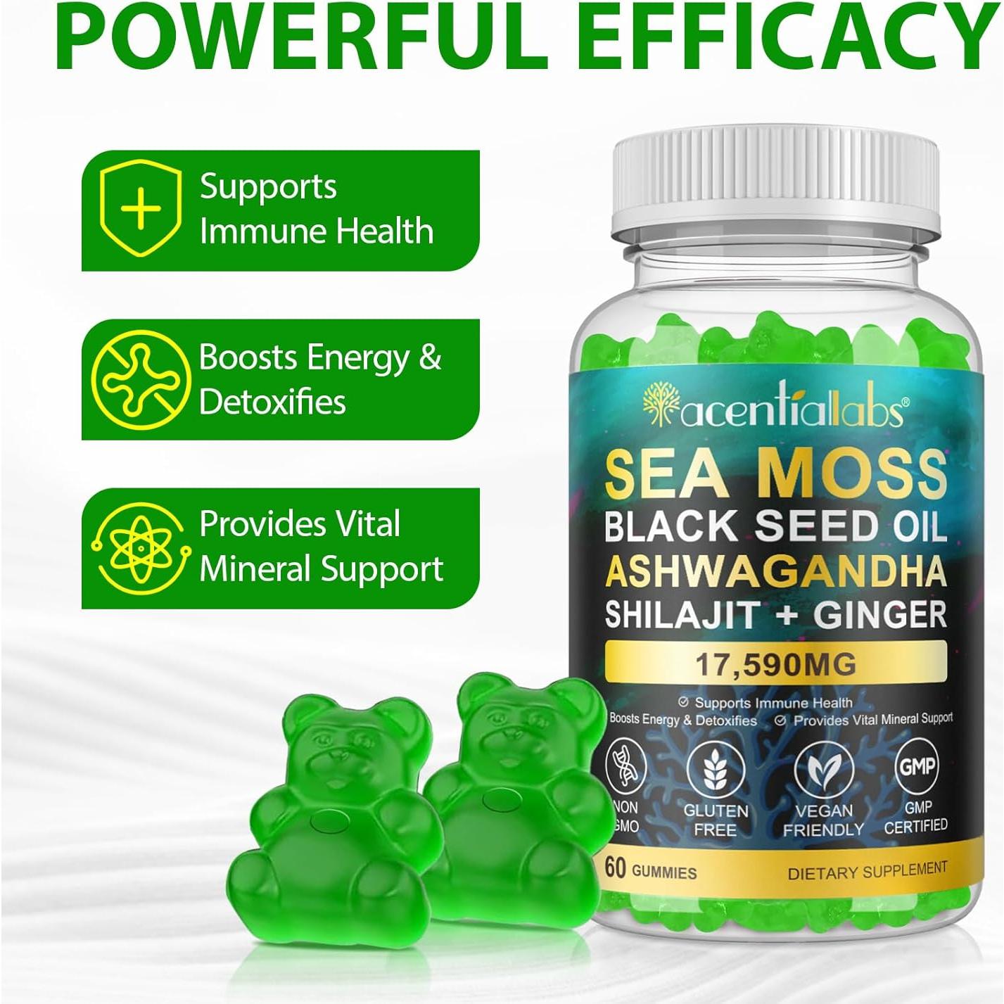 Gomitas Veganas de Musgo Marino 3000mg - 60 Unidades