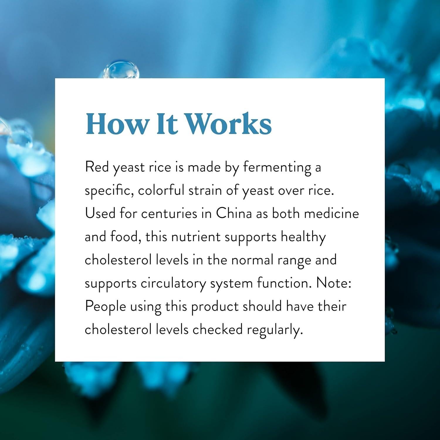 Arroz de Levadura Roja Nature's Sunshine 120 Cápsulas 1140 mg