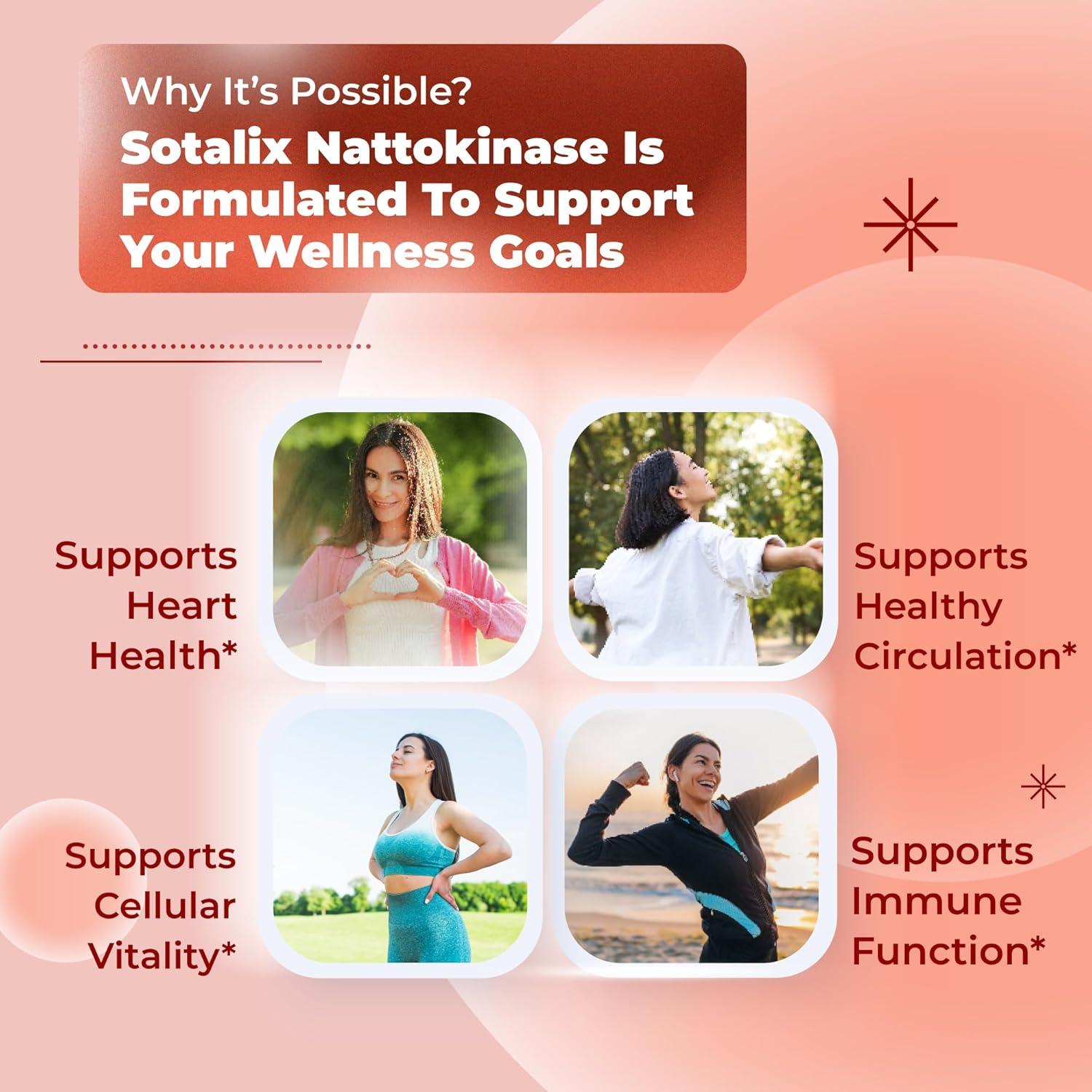 Nattokinasa Sotalix 150 Cápsulas + CoQ10 y Arroz Levadura Roja