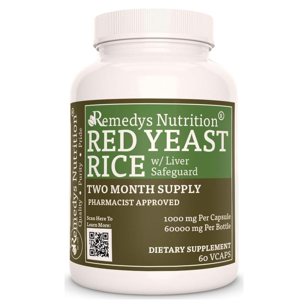 Cápsulas de Arroz de Levadura Roja Remedy's Nutrition 1000 mg