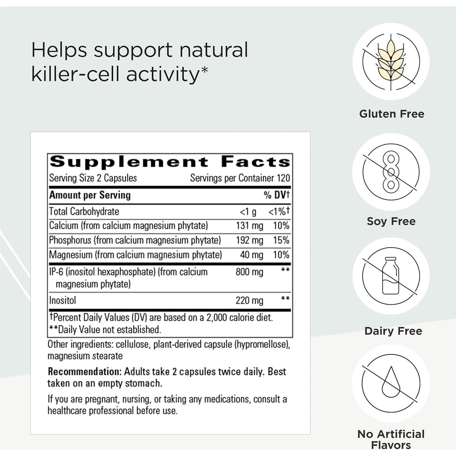 Suplemento Inositol Cellular Forte Integrative Therapeutics 120 Cápsulas
