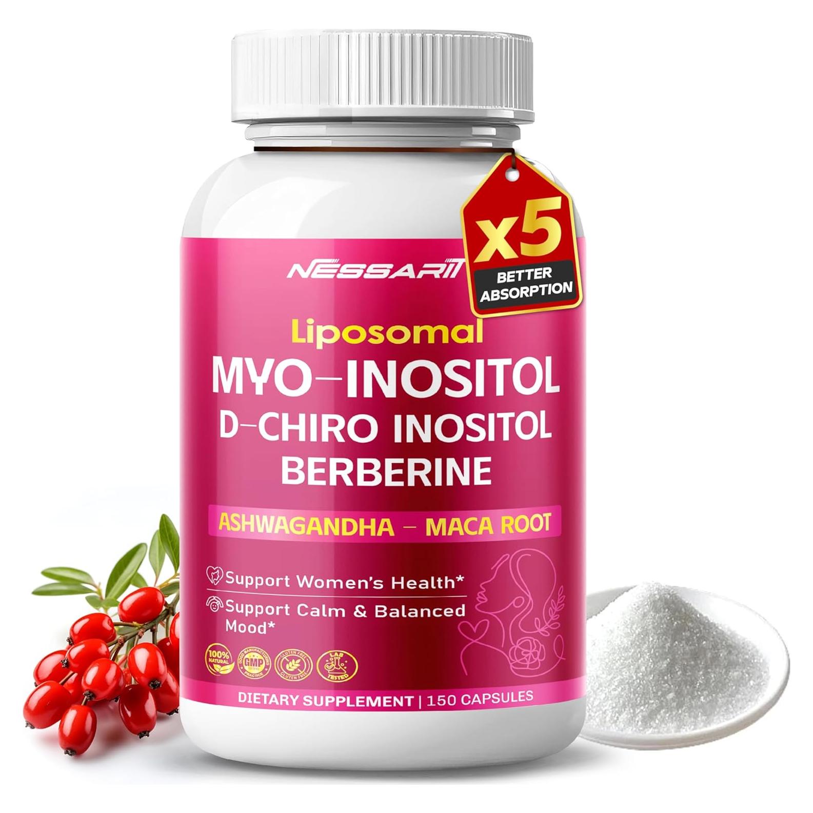 Suplemento NESSARIT 150 Cápsulas - Myo-Inositol, Berberina y Ashwagandha
