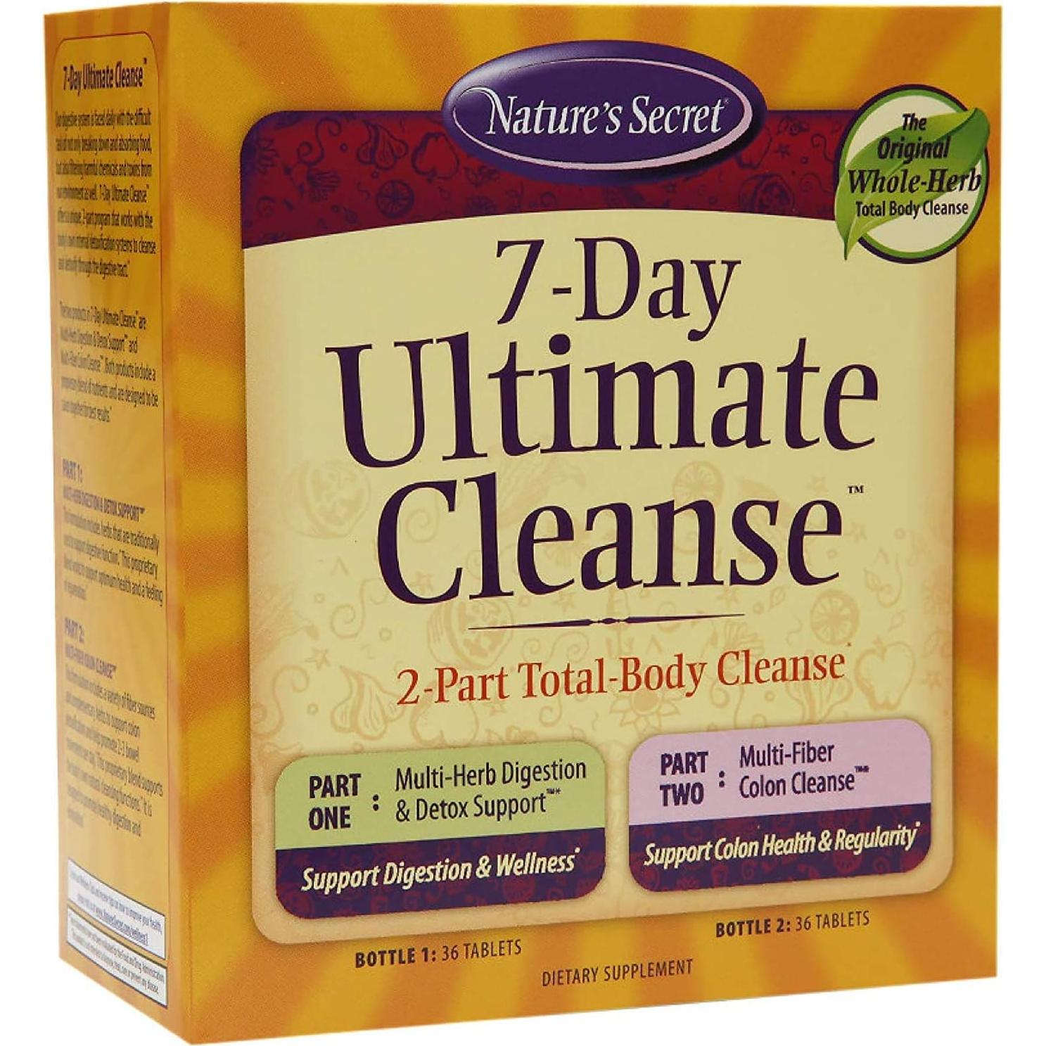 Limpieza Total 7 Días Nature's Secret - 72 Tabletas Detox