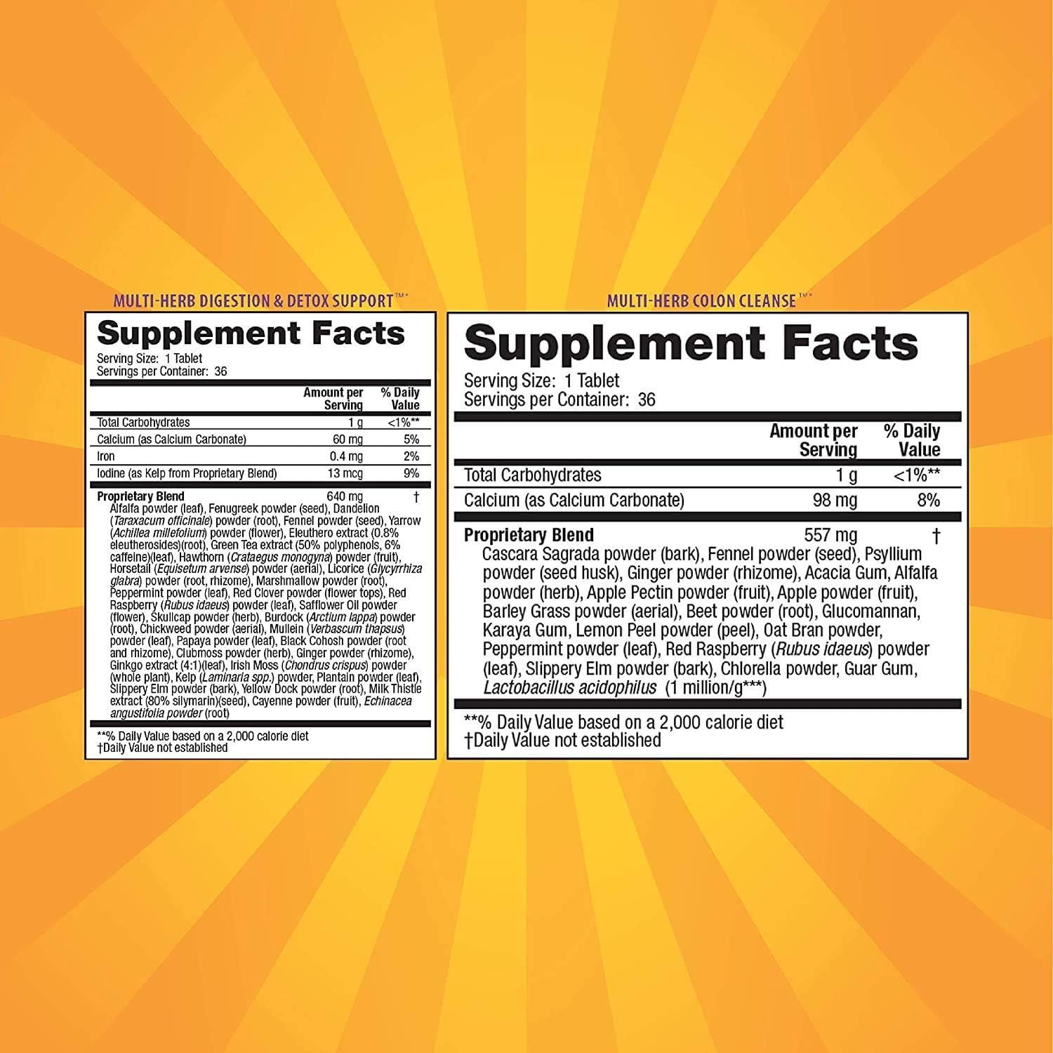 Limpieza Total 7 Días Nature's Secret - 72 Tabletas Detox