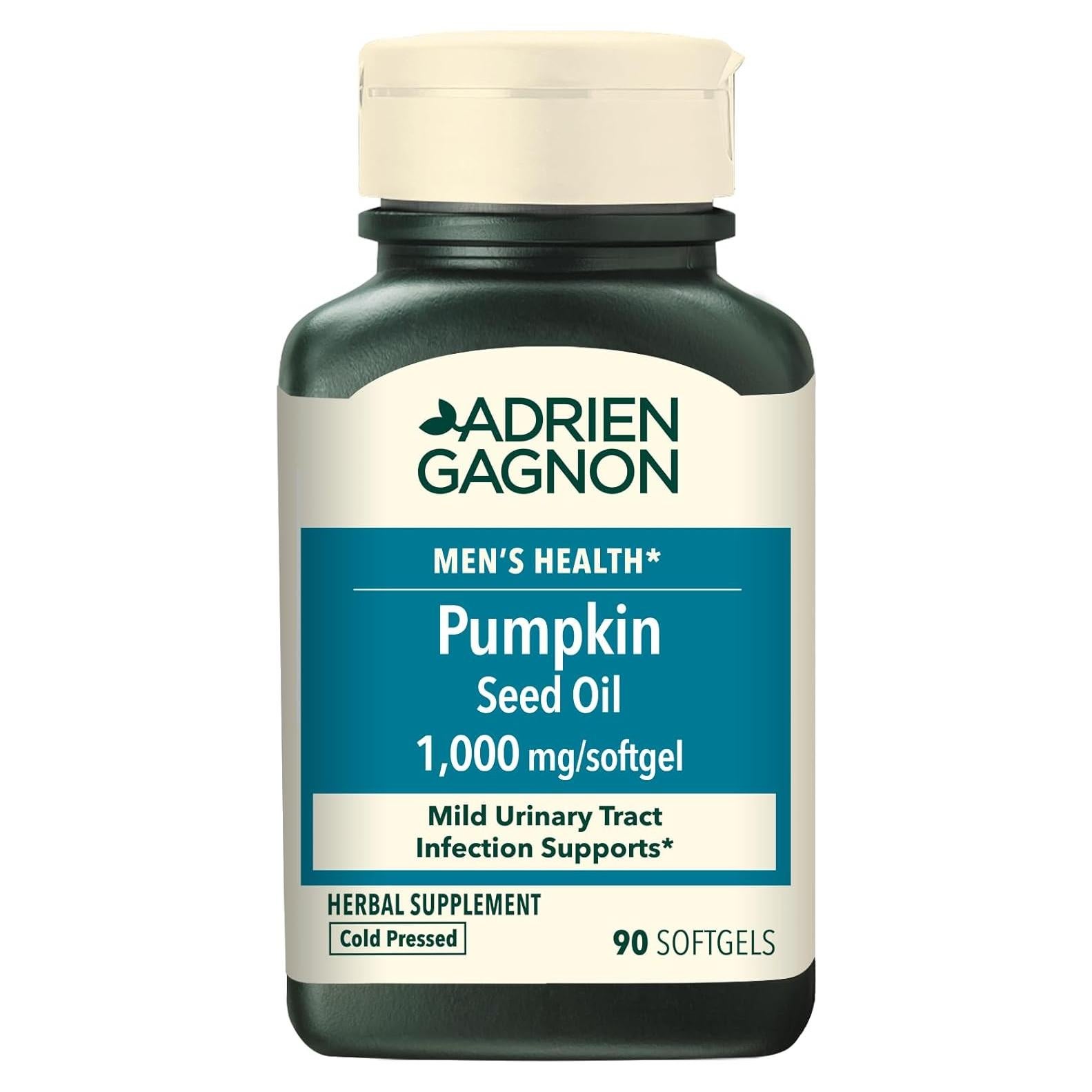 Aceite de Semilla de Calabaza Adrien Gagnon 1000 mg - 90 Cápsulas