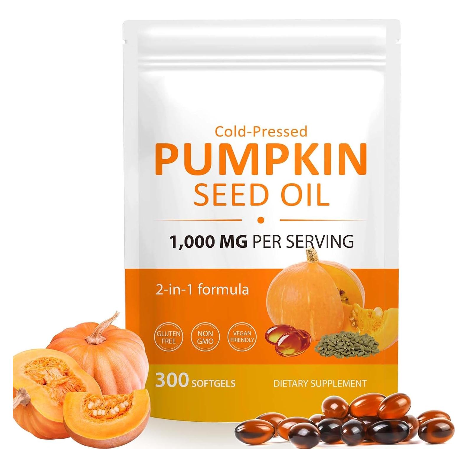 Cápsulas de Aceite de Semilla de Calabaza KITNOBLIS 300 Gelatinas