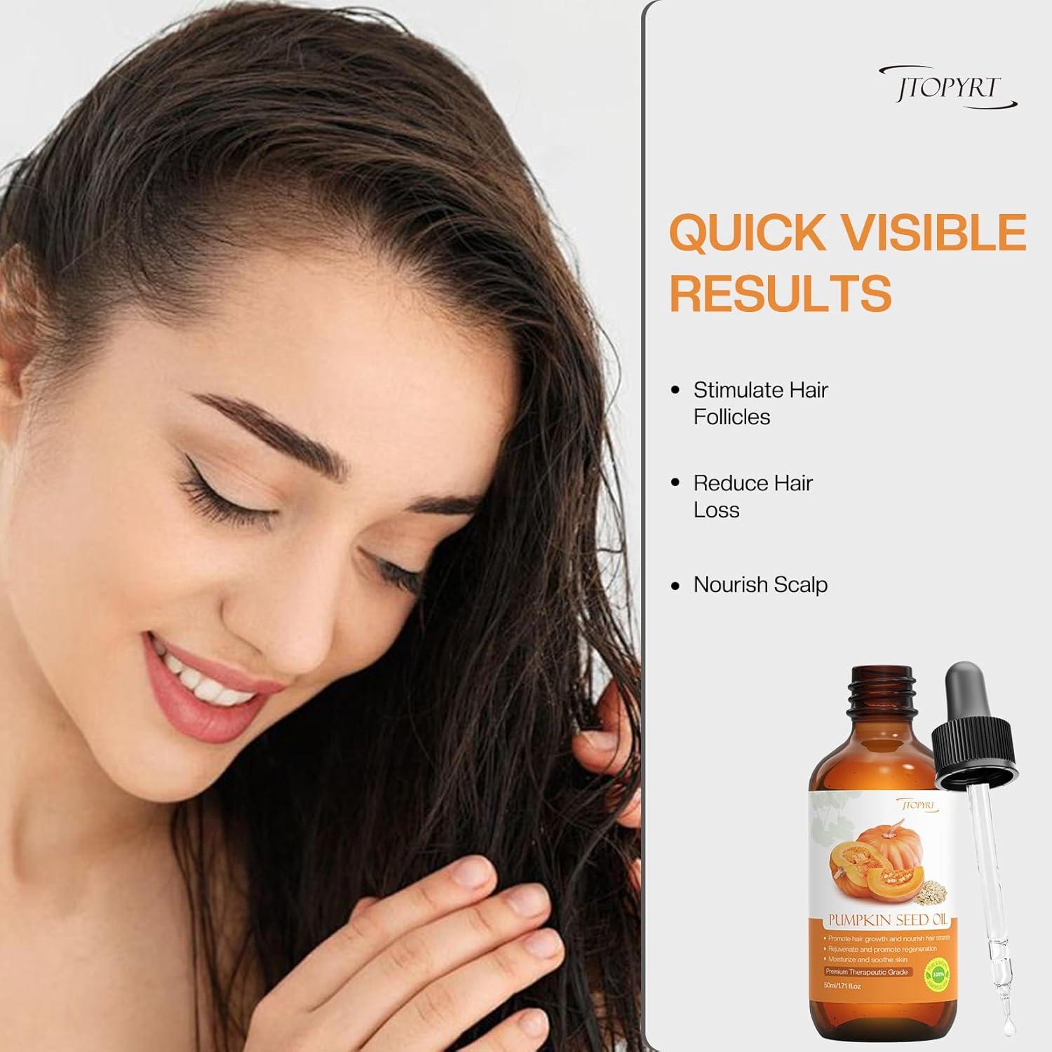 Aceite de Semilla de Calabaza Orgánico Jtopyrt 50ml - Hidratación y Crecimiento del Cabello