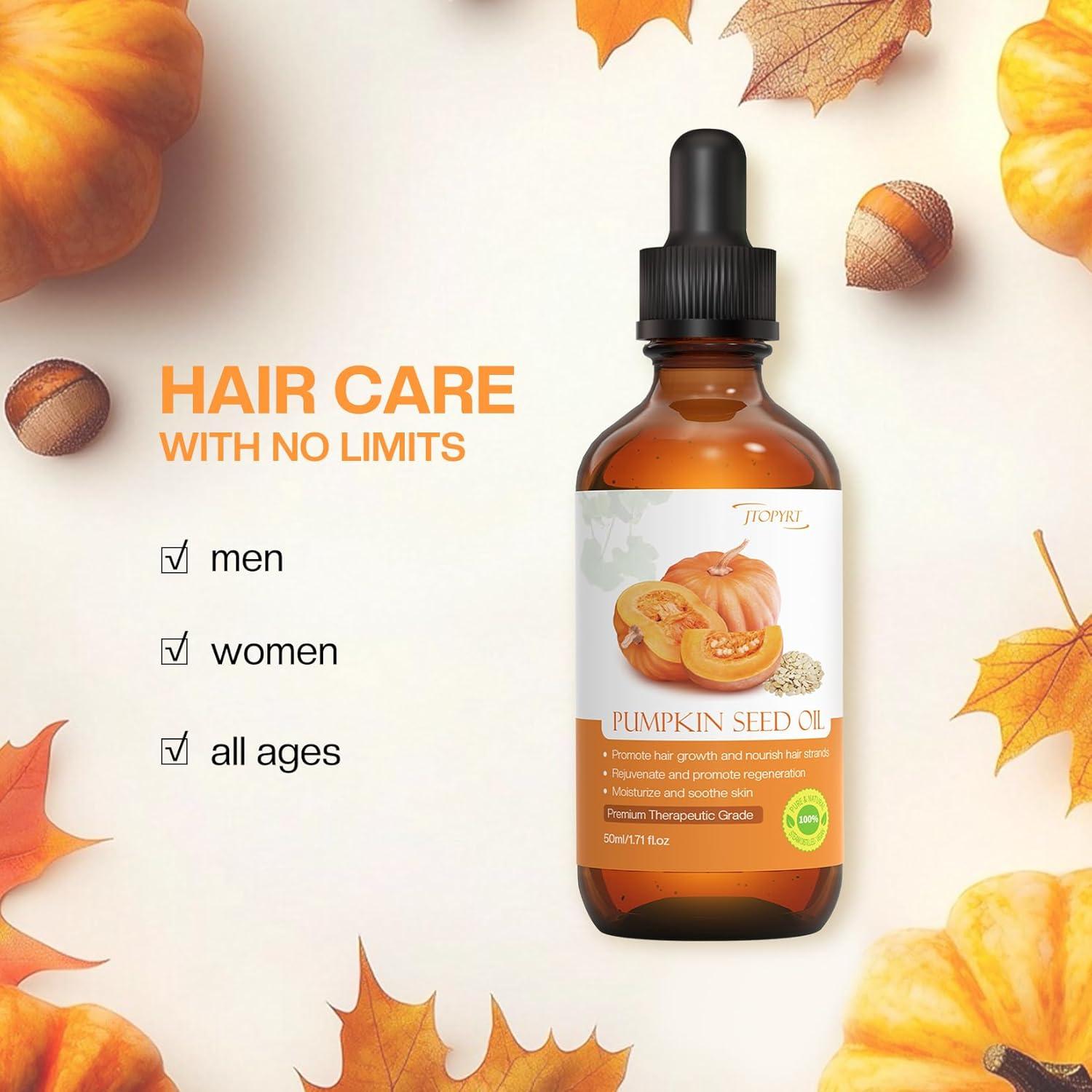 Aceite de Semilla de Calabaza Orgánico Jtopyrt 50ml - Hidratación y Crecimiento del Cabello