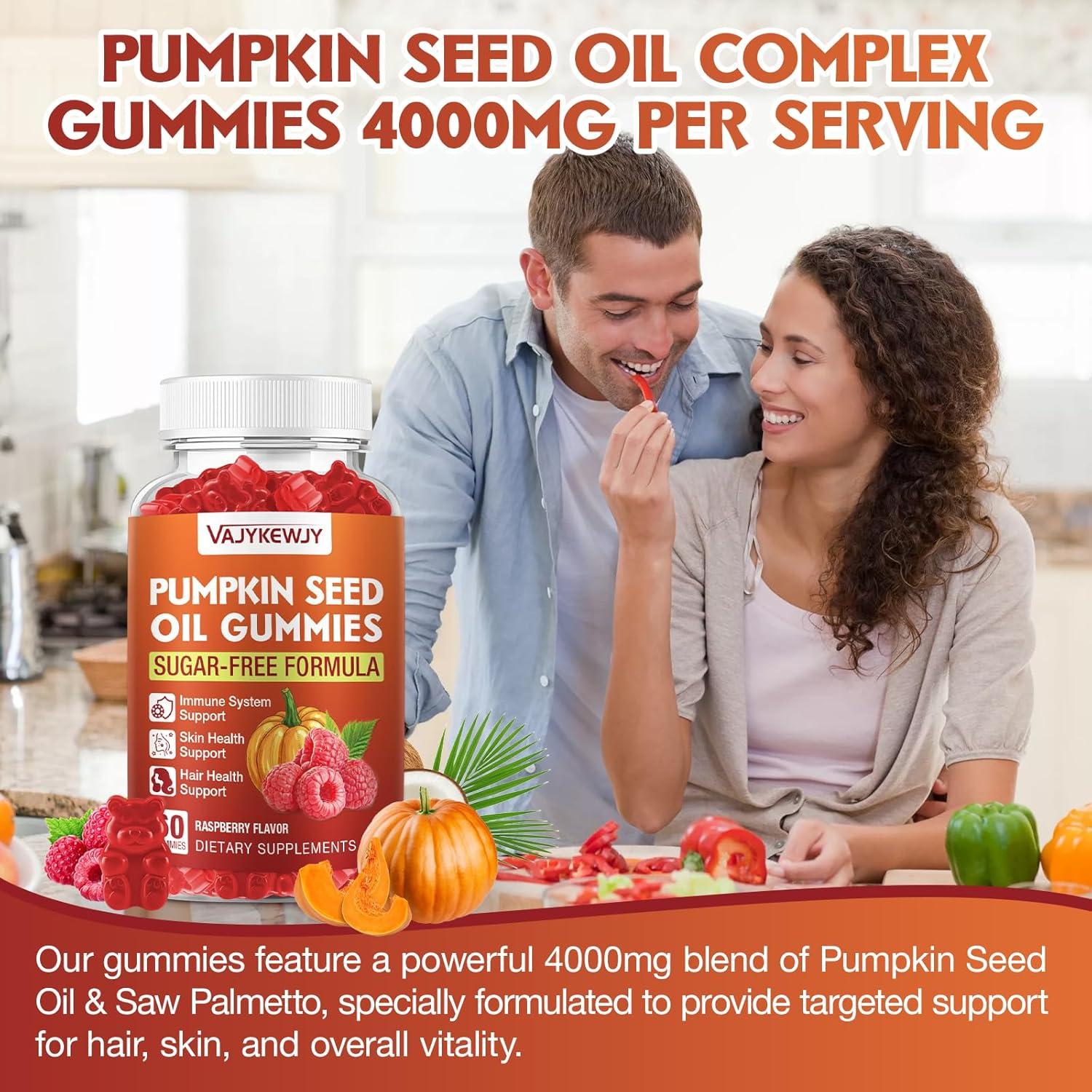 Gominolas Veganas de Aceite de Semilla de Calabaza y Saw Palmetto - 60 Unidades