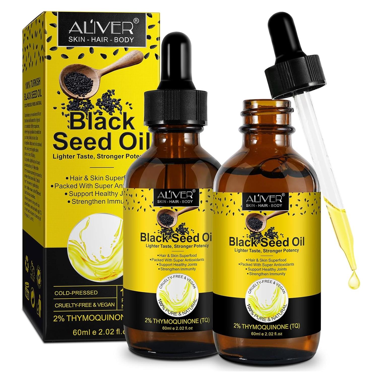 Aceite de Semilla Negra Orgánico 60ml - Paquete de 2 Botellas