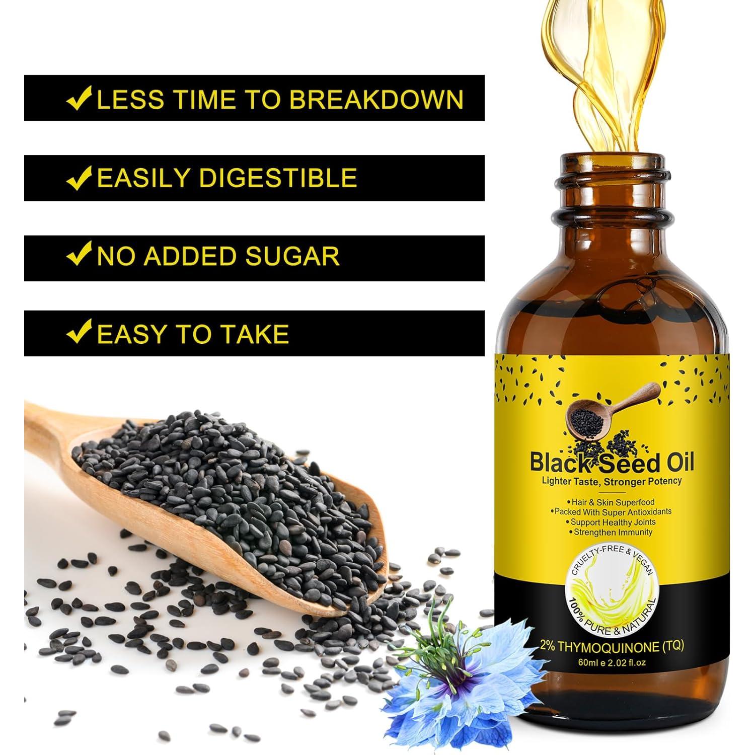 Aceite de Semilla Negra Orgánico 60ml - Paquete de 2 Botellas