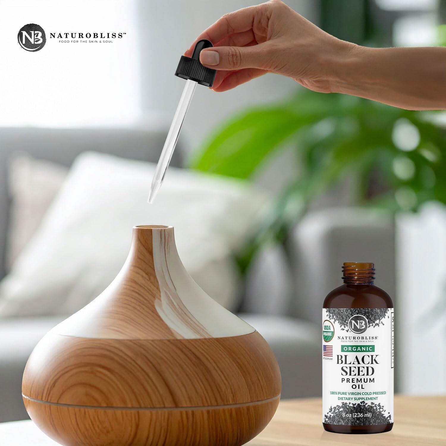 Aceite de Semilla Negra Orgánico NaturoBliss 236ml Prensado en Frío