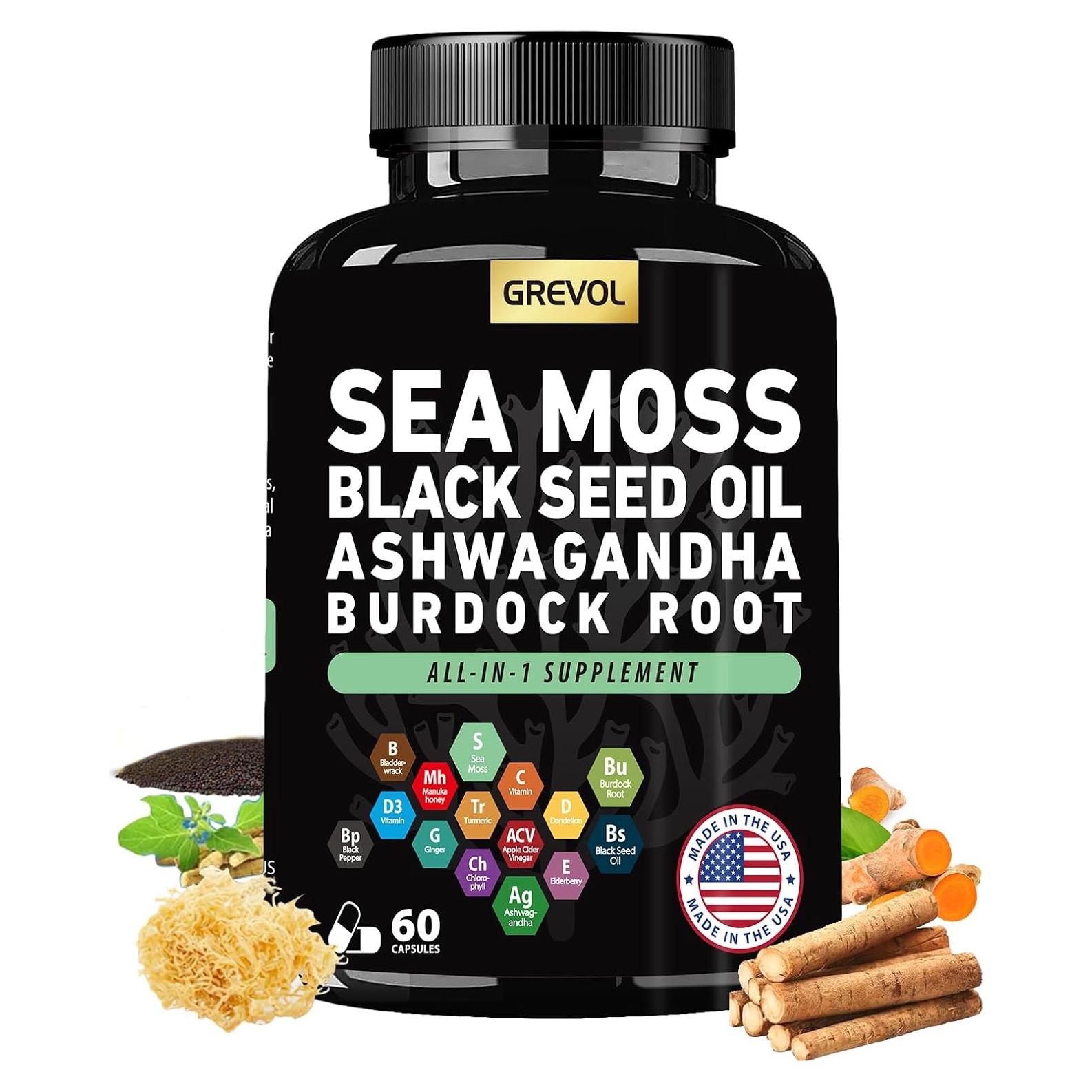 Suplemento Multimineral Musgo Marino Grevol 60 Cápsulas