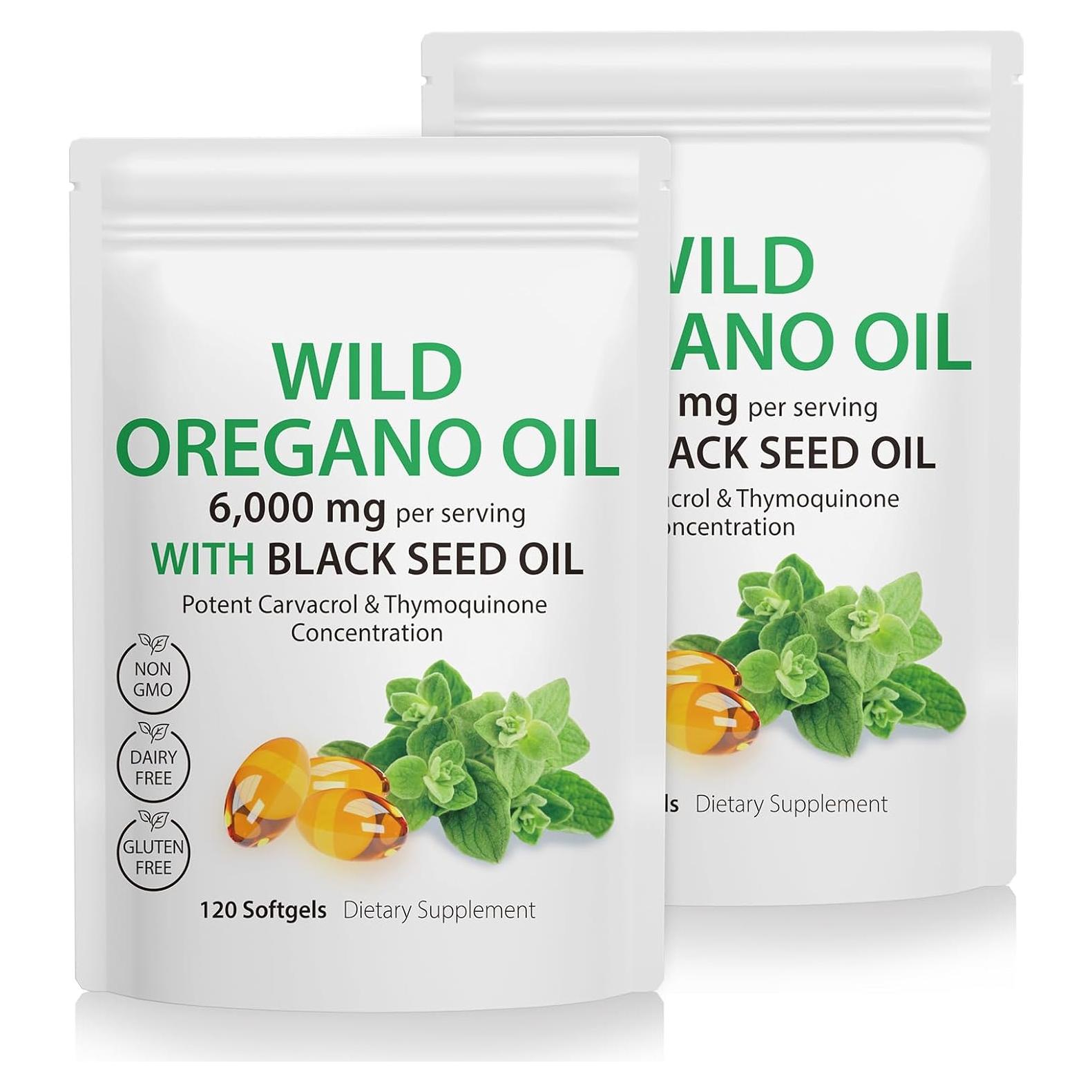 Cápsulas de Aceite de Orégano 240 Unidades 6000mg 2 en 1