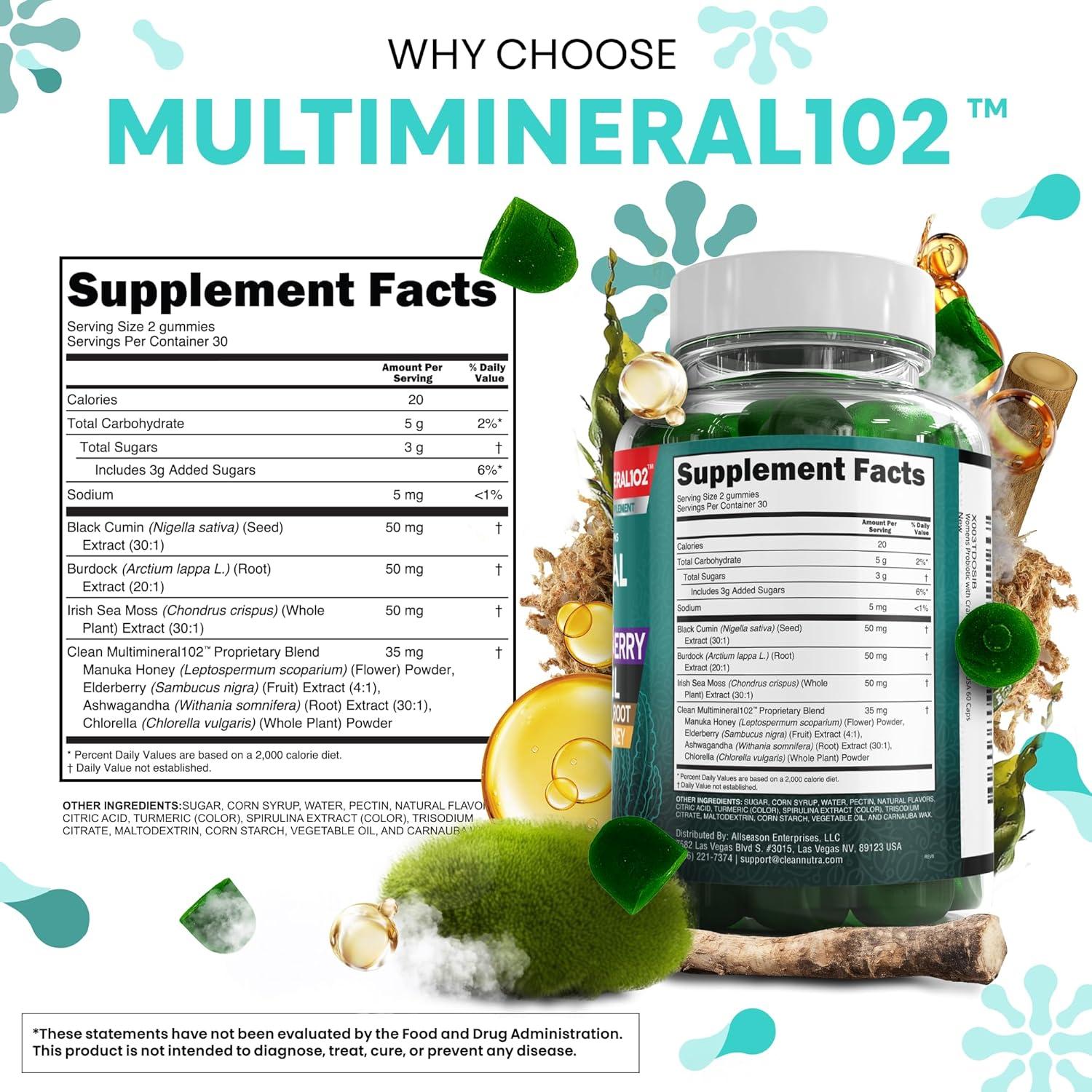 Gomitas Multiminerales Clean Nutra con Ashwagandha 408g