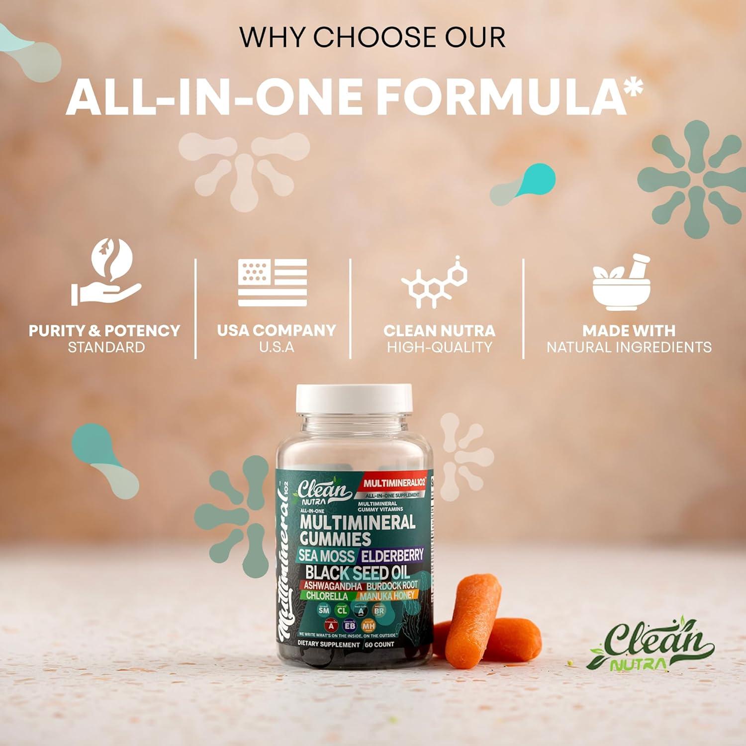 Gomitas Multiminerales Clean Nutra con Ashwagandha 408g