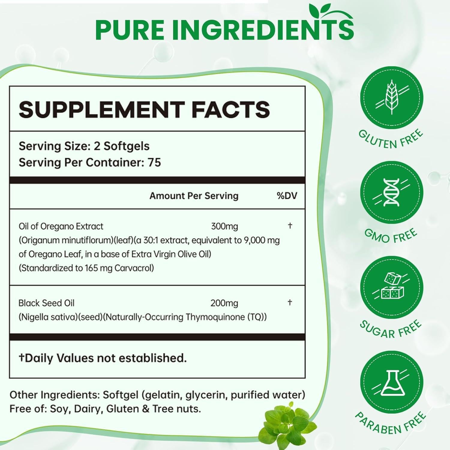 Aceite de Orégano y Semilla Negra VITARENEW 150 Gelatinas