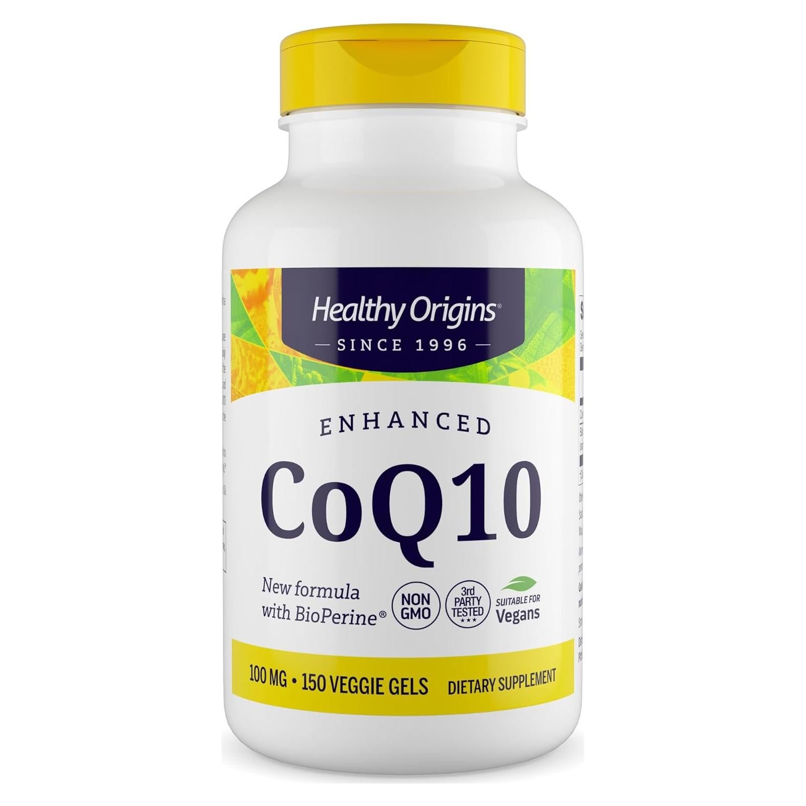 Suplemento CoQ10 Healthy Origins 100 mg - 150 Geles Vegetales
