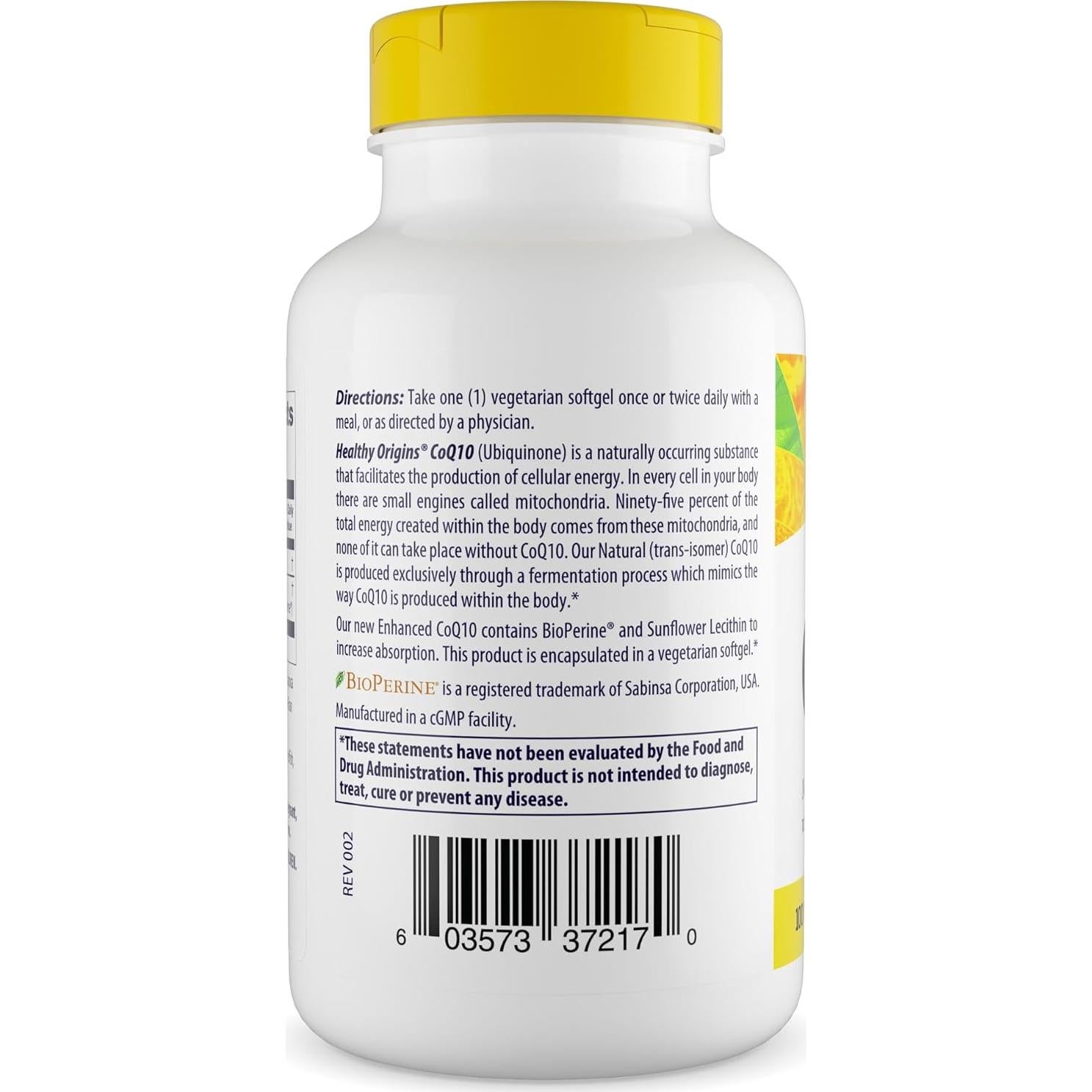 Suplemento CoQ10 Healthy Origins 100 mg - 150 Geles Vegetales