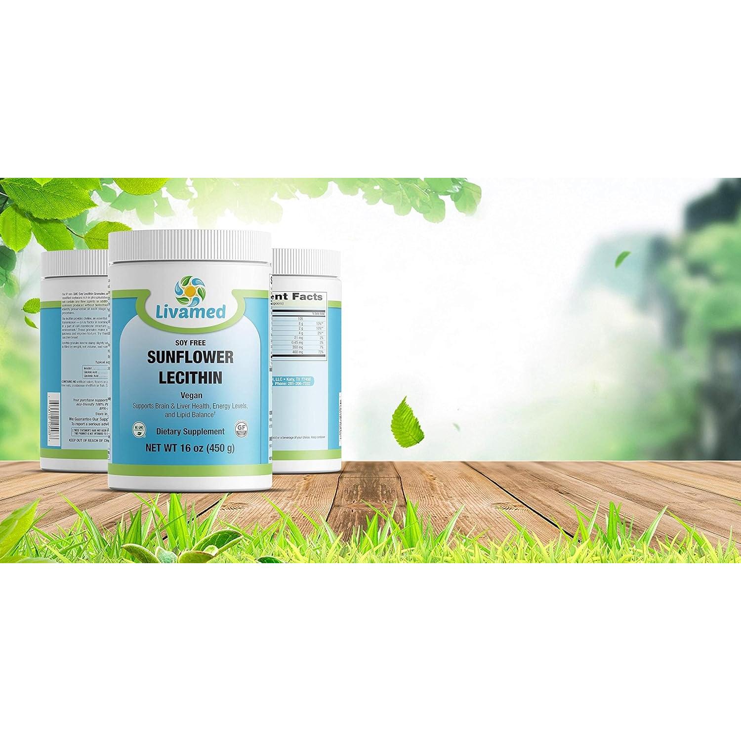 Polvo de Lecitina de Girasol Livamed 454 g - Tubo PCR