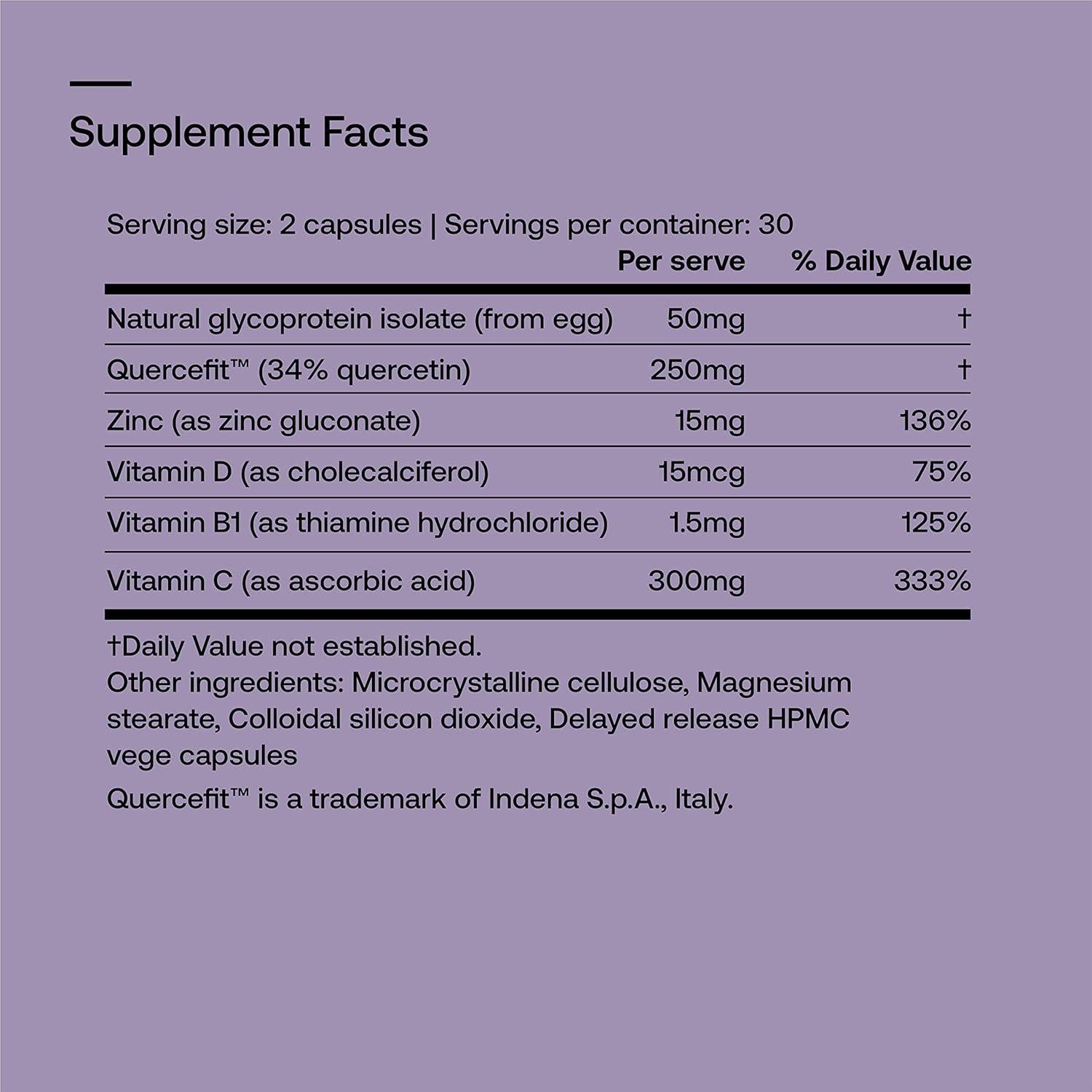 Suplemento Inmunidad SRW | 60 Cápsulas Vegetales | Muno-IgY y Quercetina