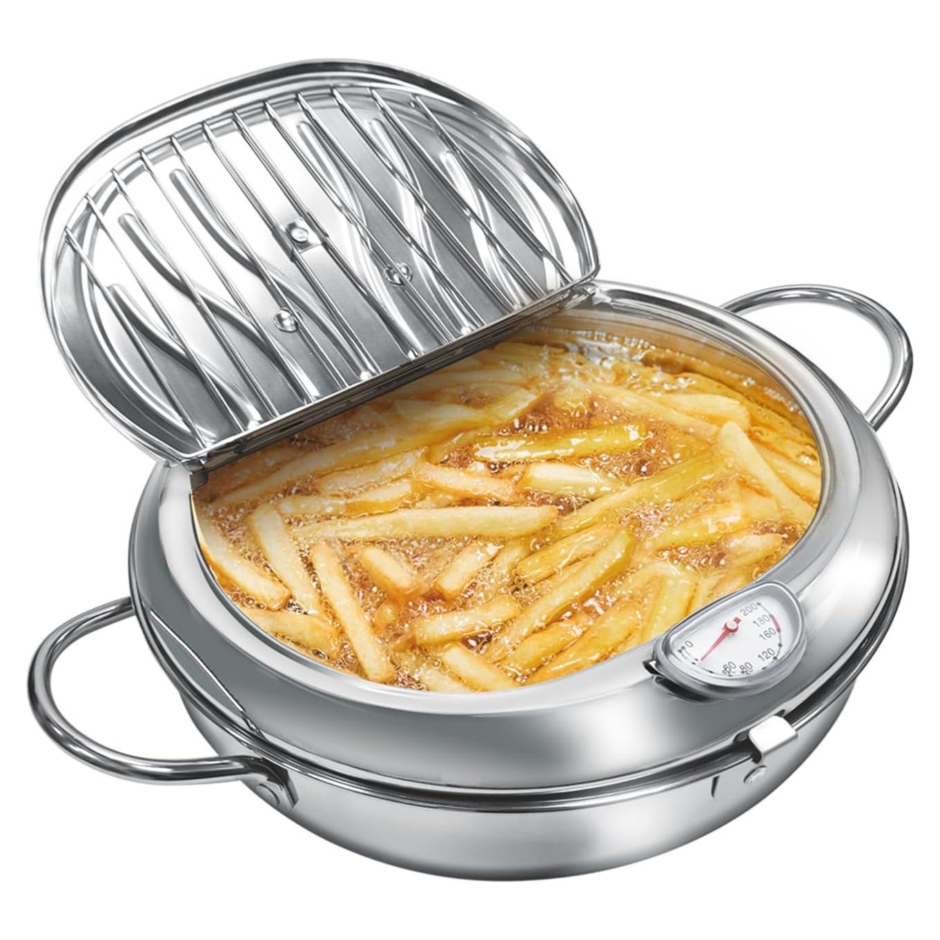 Olla de Freír Profunda KHTD 4.4L Acero Inoxidable con Tapa