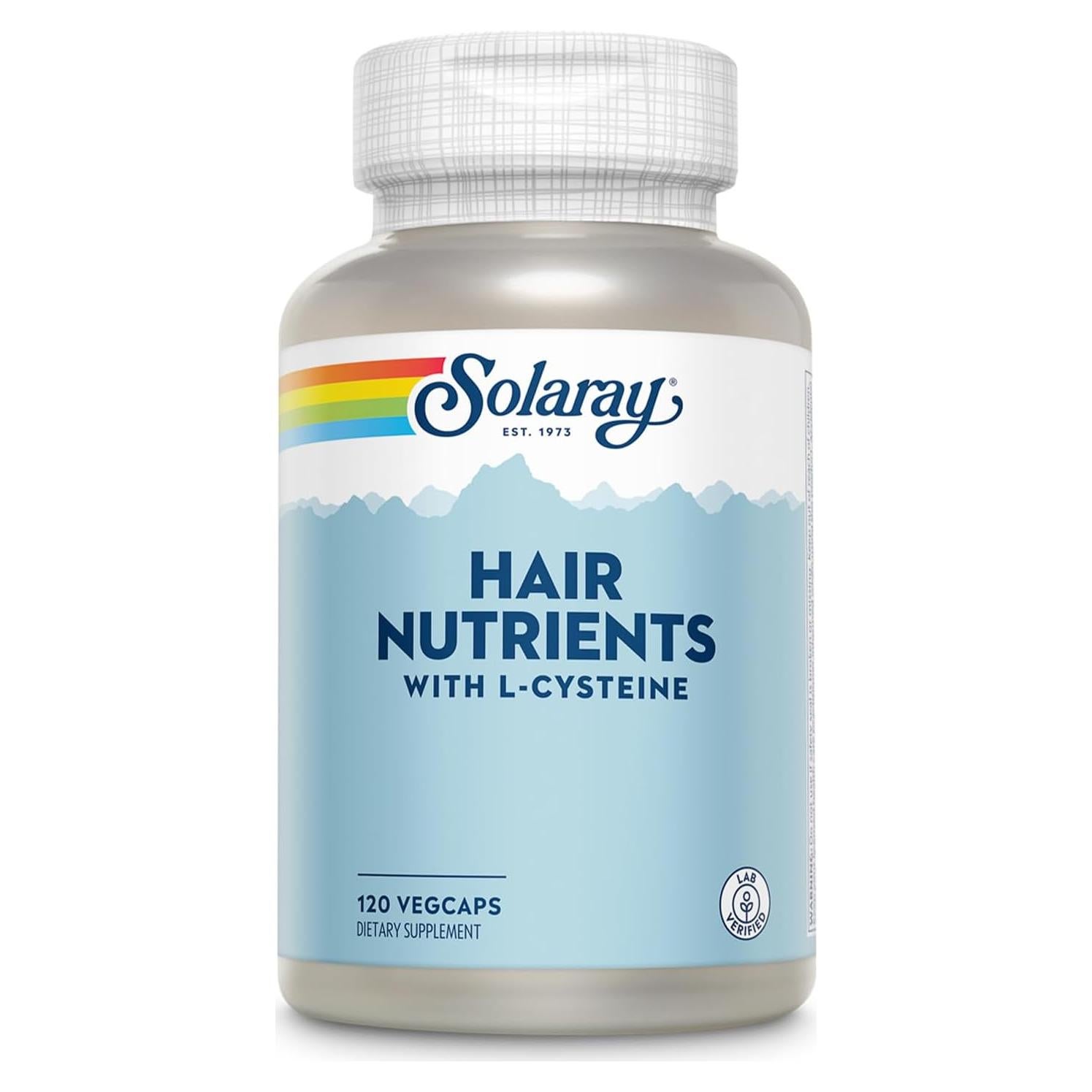 Vitaminas para el Cabello Solaray con Biotina y L-Cisteína - 60 VegCaps