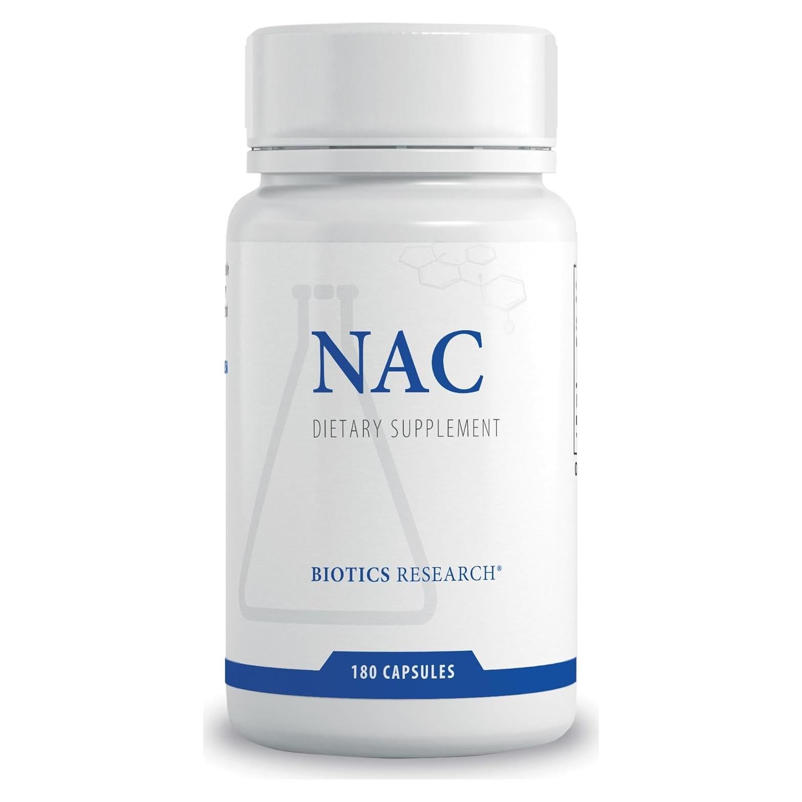N-Acetil L-Cisteína Biotics Research 500 mg 180 Cápsulas