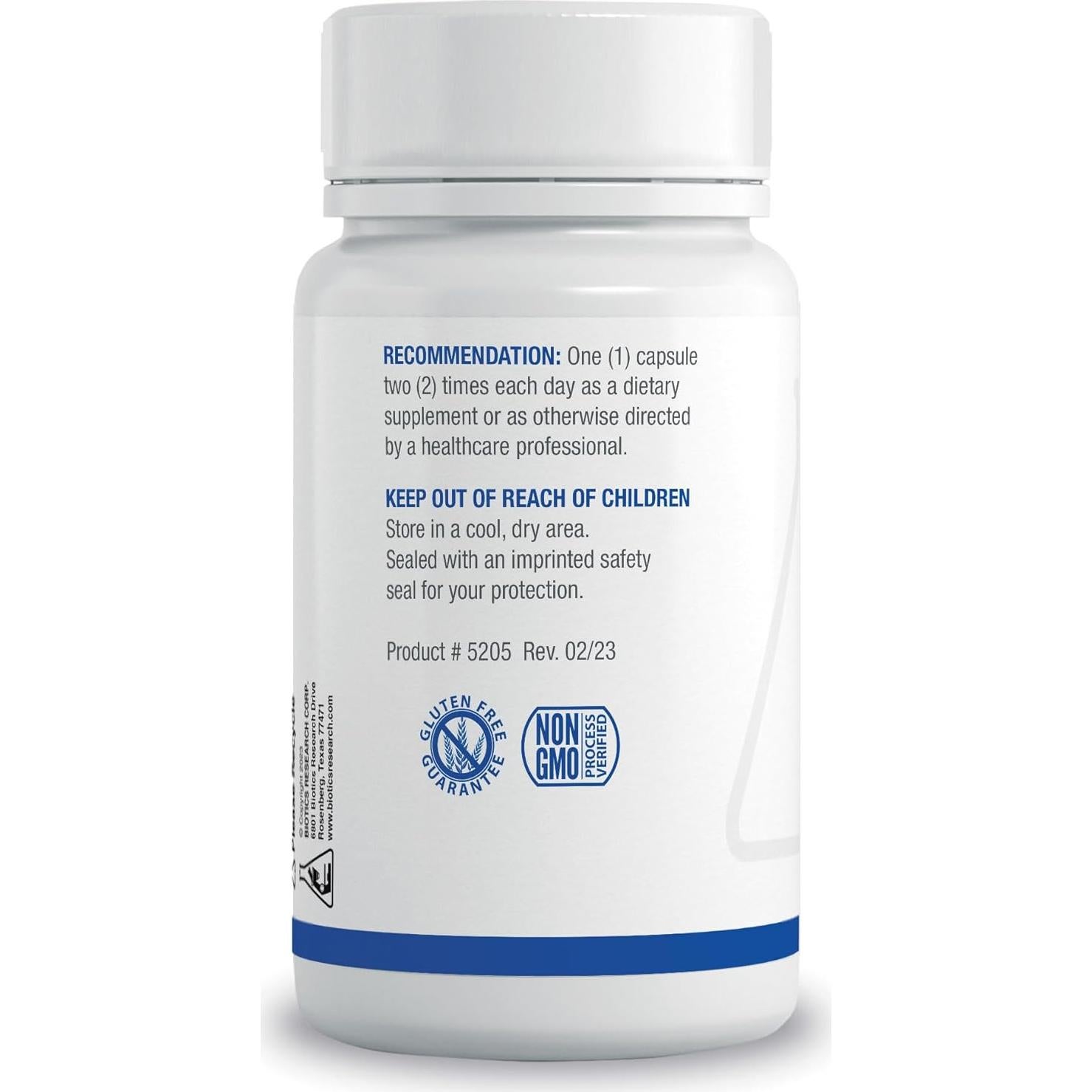 N-Acetil L-Cisteína Biotics Research 500 mg 180 Cápsulas