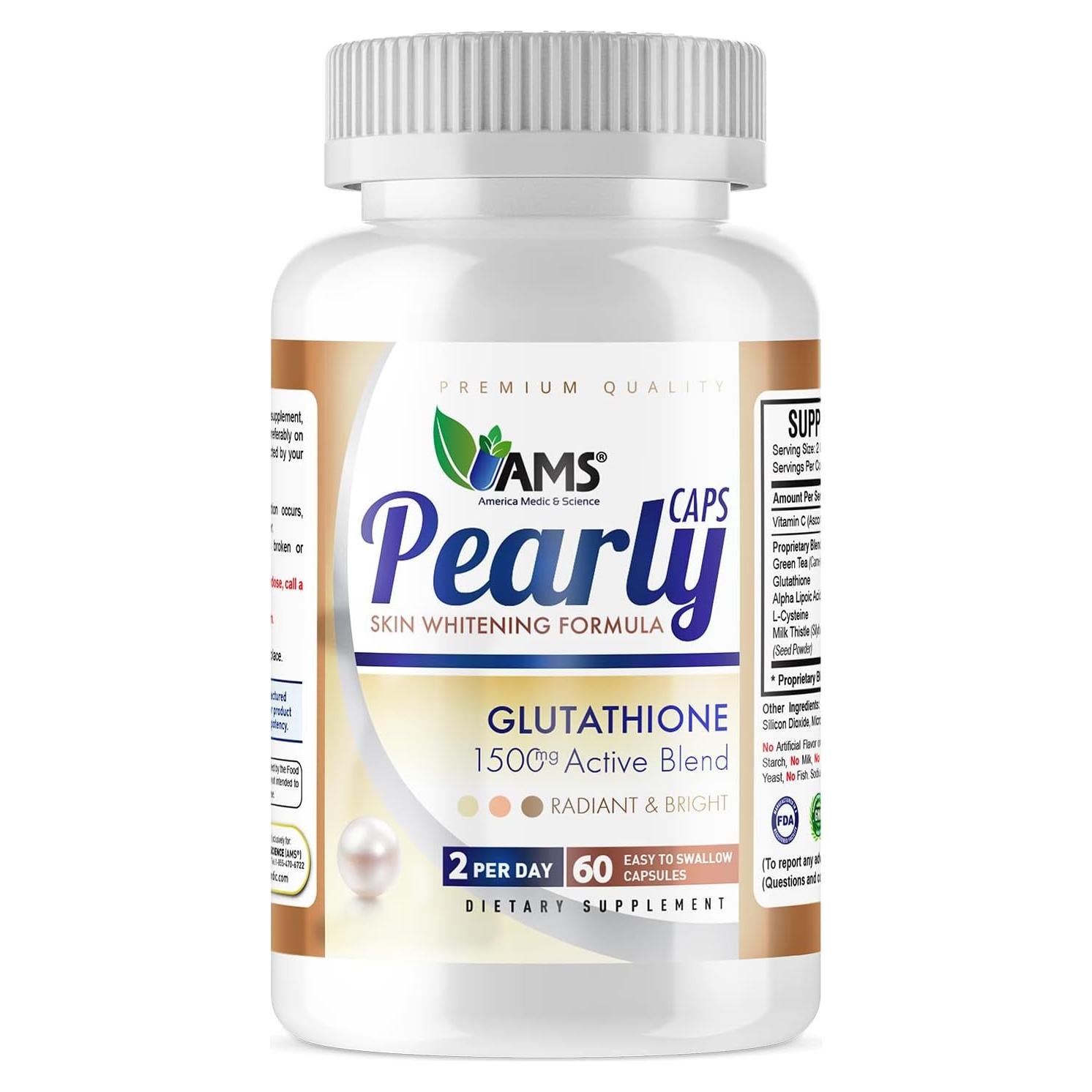 Suplemento de Glutatión America Medic & Science 1500 mg 60 Cápsulas