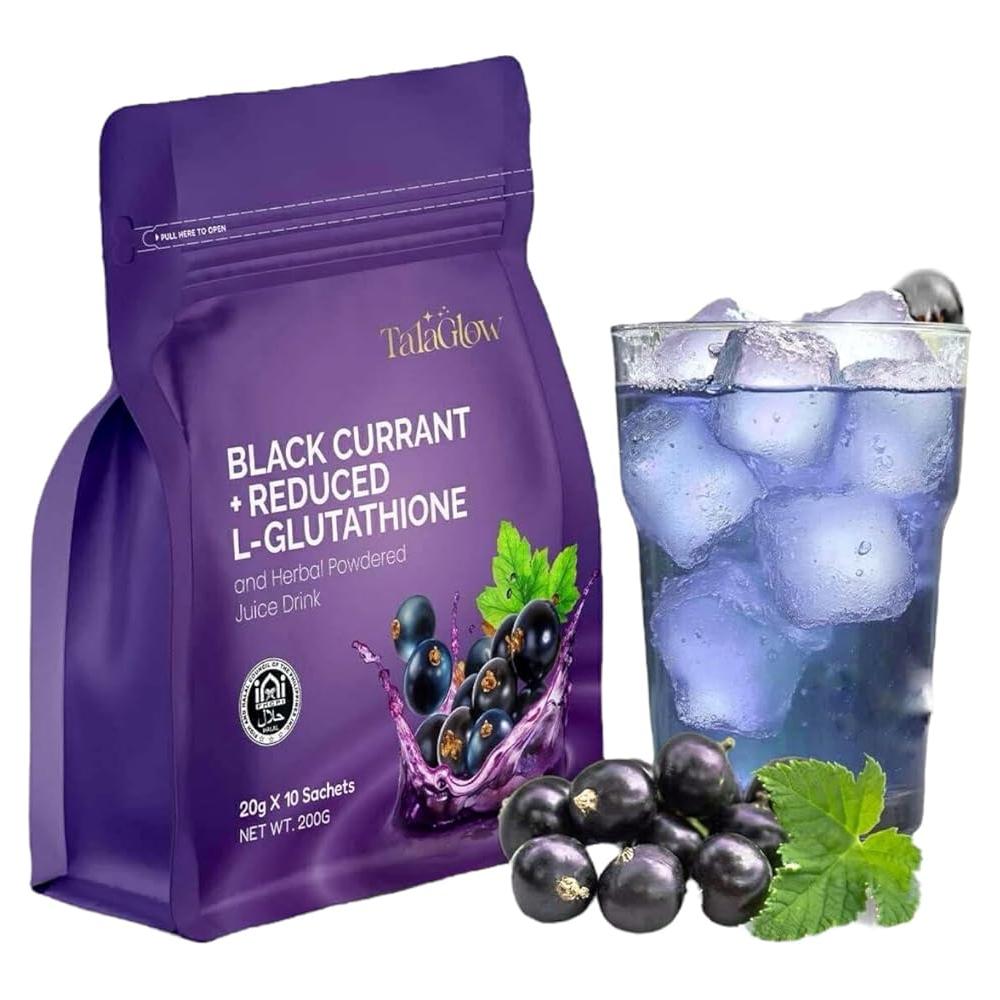TalaGlow Bebida en Polvo de Hierbas 198.4g - Cassis Negro y Glutatión