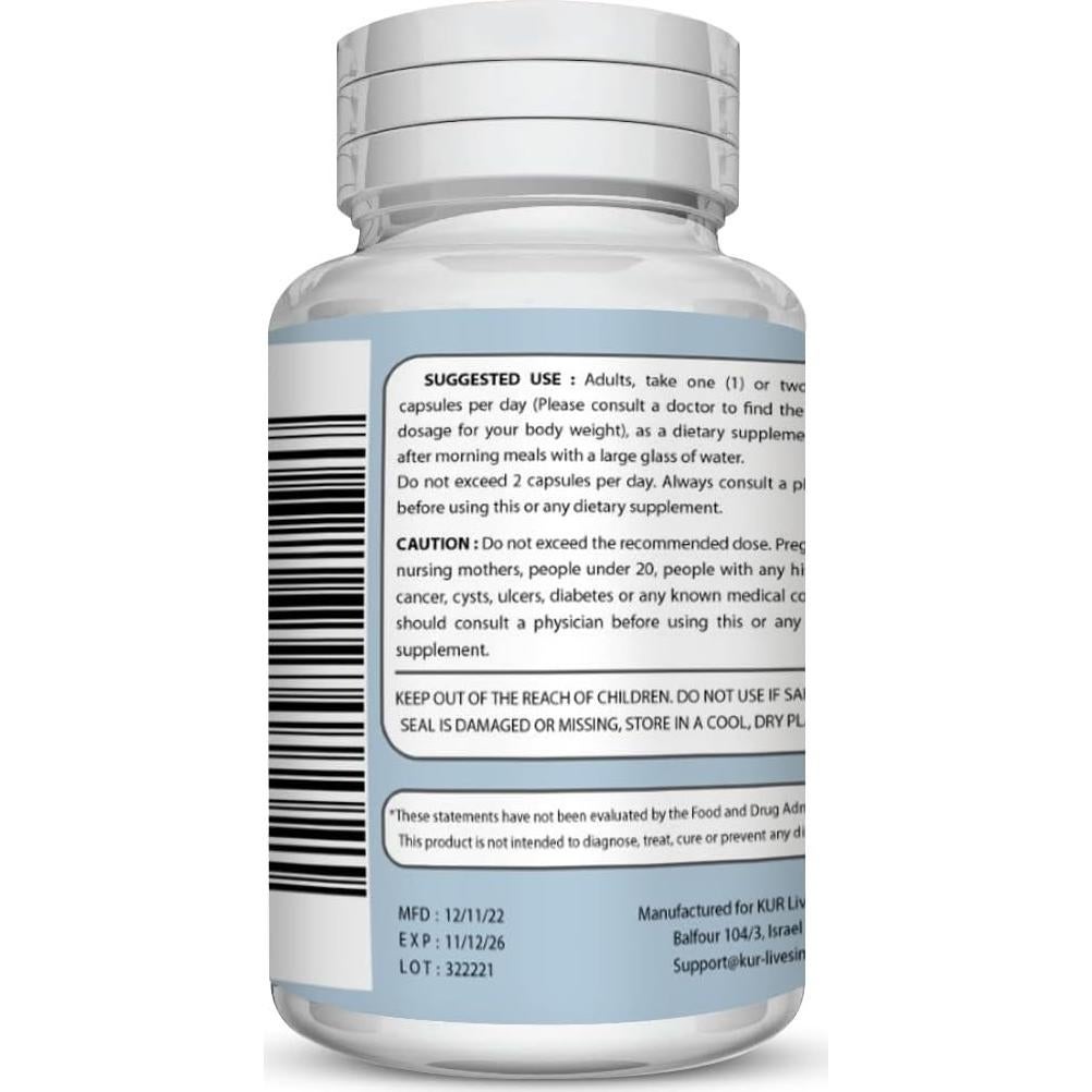 Píldoras Blanqueadoras de Piel KUR Live Simply - 90 Cápsulas Naturales