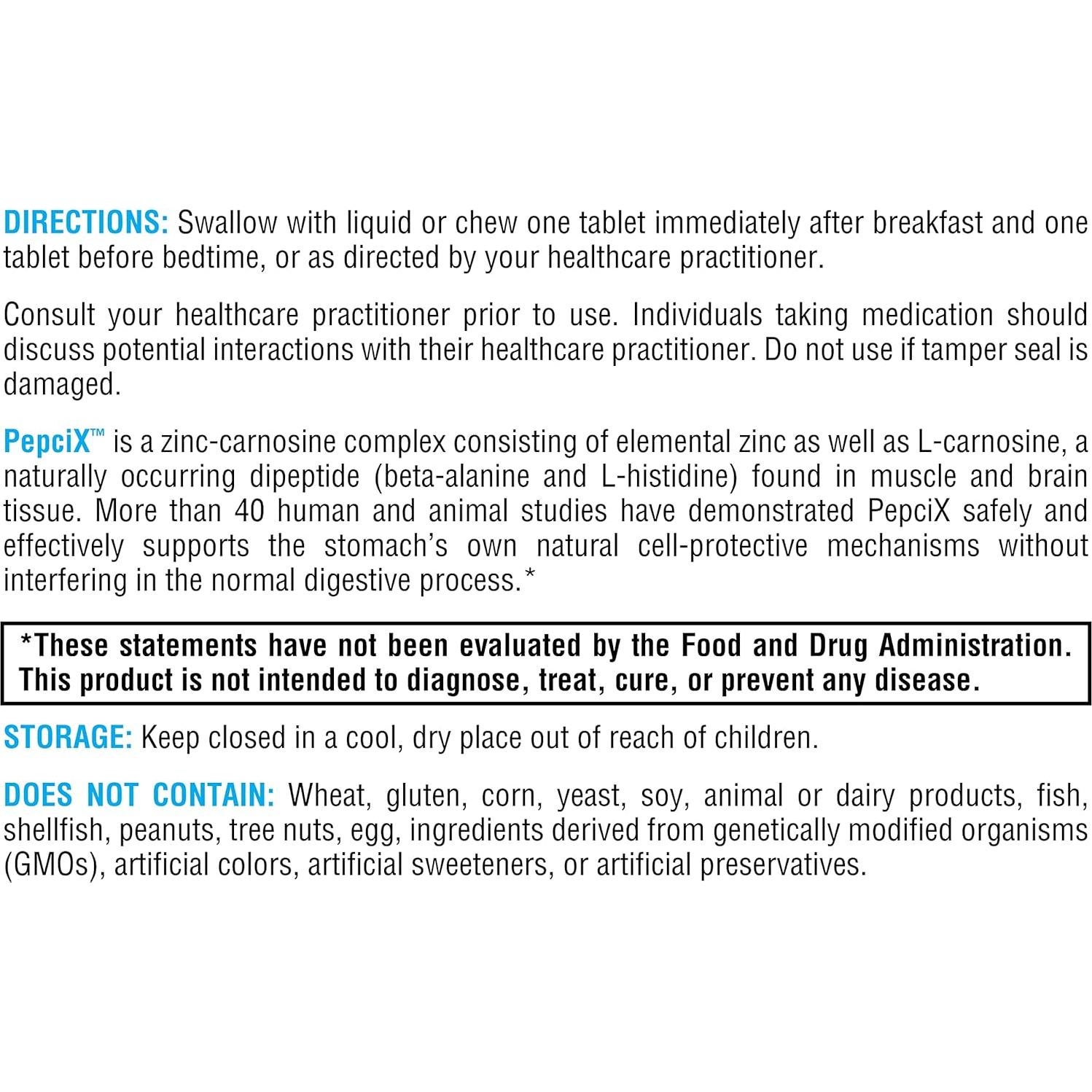 Suplemento de Zinc L-Carnosina Xymogen 60 Tabletas