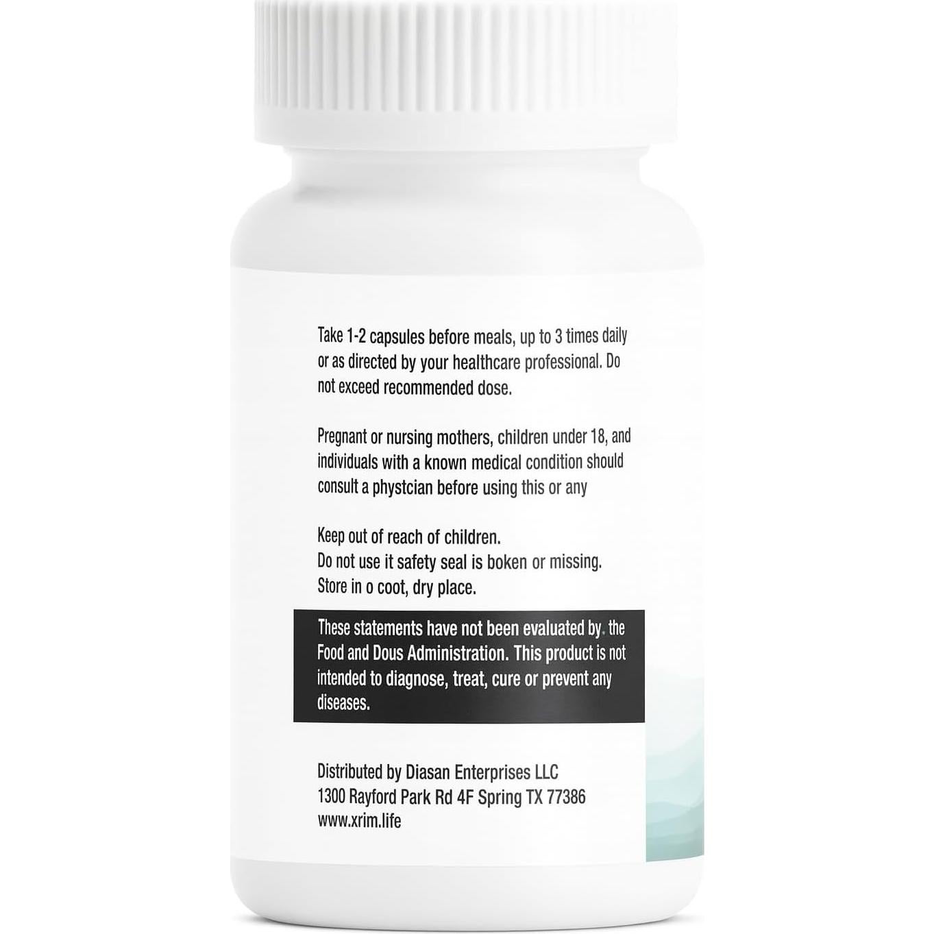 Suplemento Digestivo XRIM Inhibidor de Reflujo 90 Cápsulas