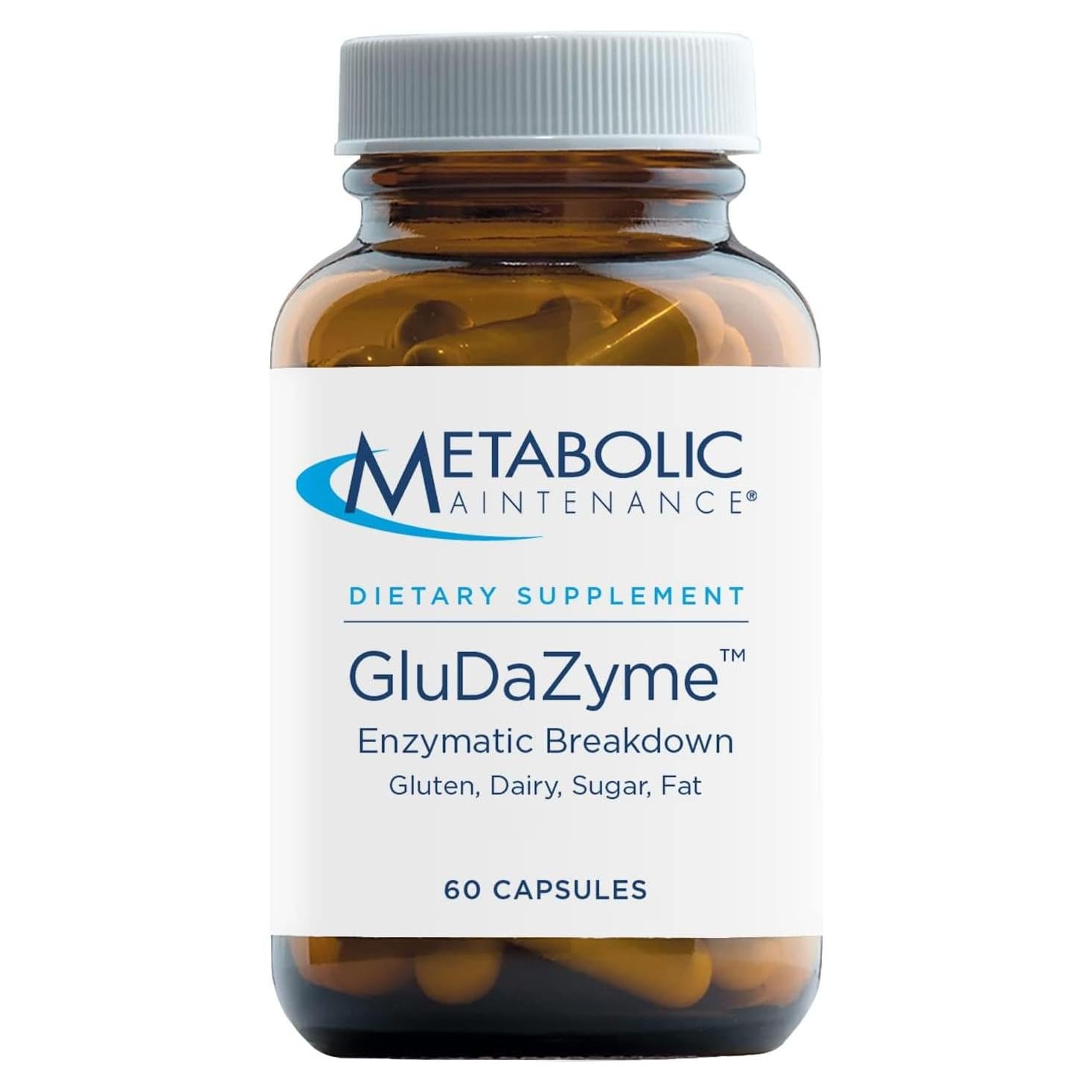 Enzimas Digestivas GluDaZyme - 60 Cápsulas para Gluten y Lácteos