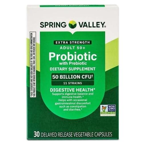 Cápsulas Probioticas Digestivas Spring Valley 30 Conteo