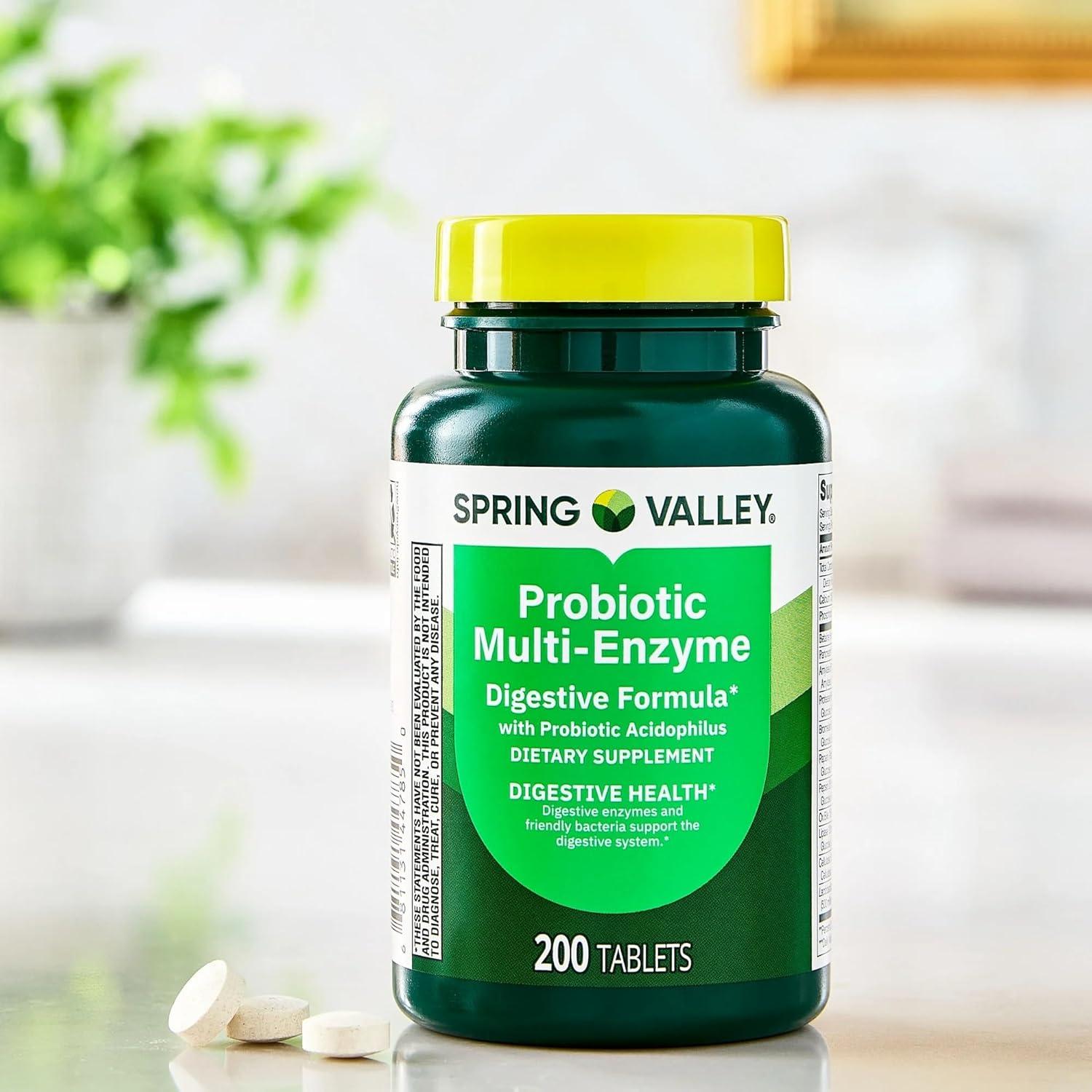 Tabletas Digestivas Multi-enzima Probiótica Genérico - 200 Unidades