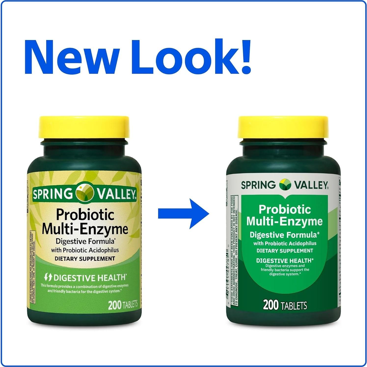 Tabletas Digestivas Multi-enzima Probiótica Genérico - 200 Unidades