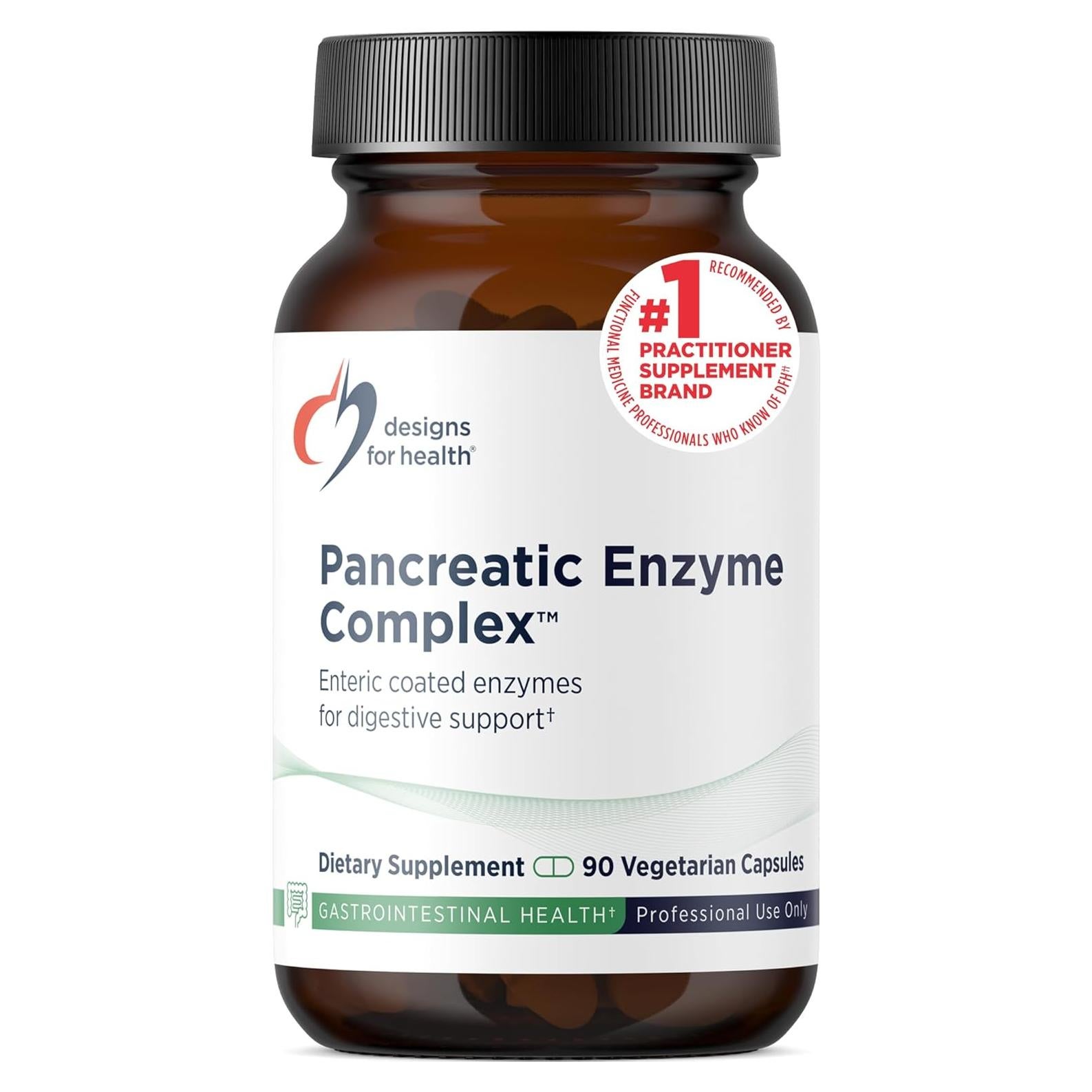 Suplemento Digestivo Designs for Health - Enzimas Pancreáticas y Bromelina - 90 Cápsulas