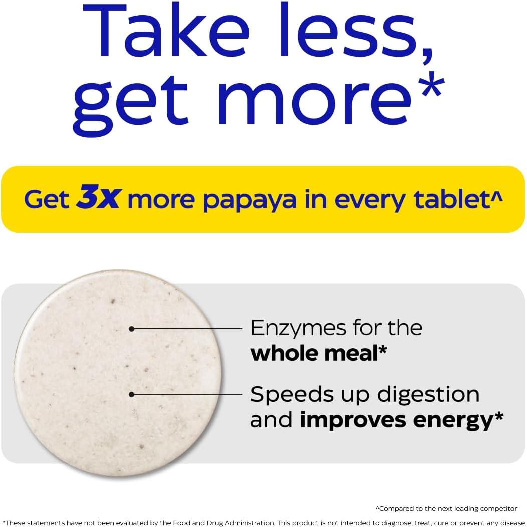 Enzymedica Papaya Gold Enzimas Digestivas Veganas 120 Tabletas