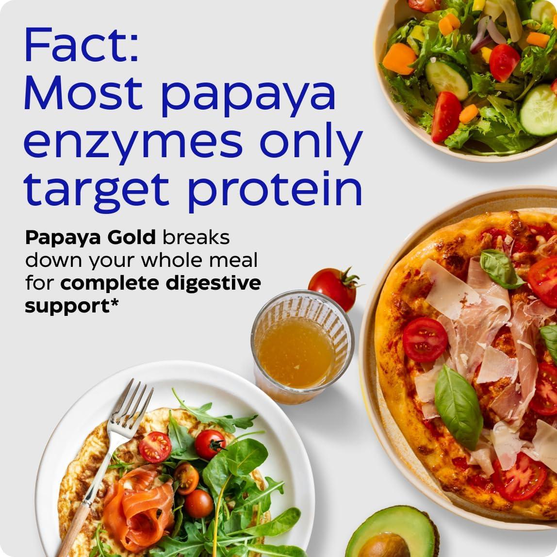 Enzymedica Papaya Gold Enzimas Digestivas Veganas 120 Tabletas