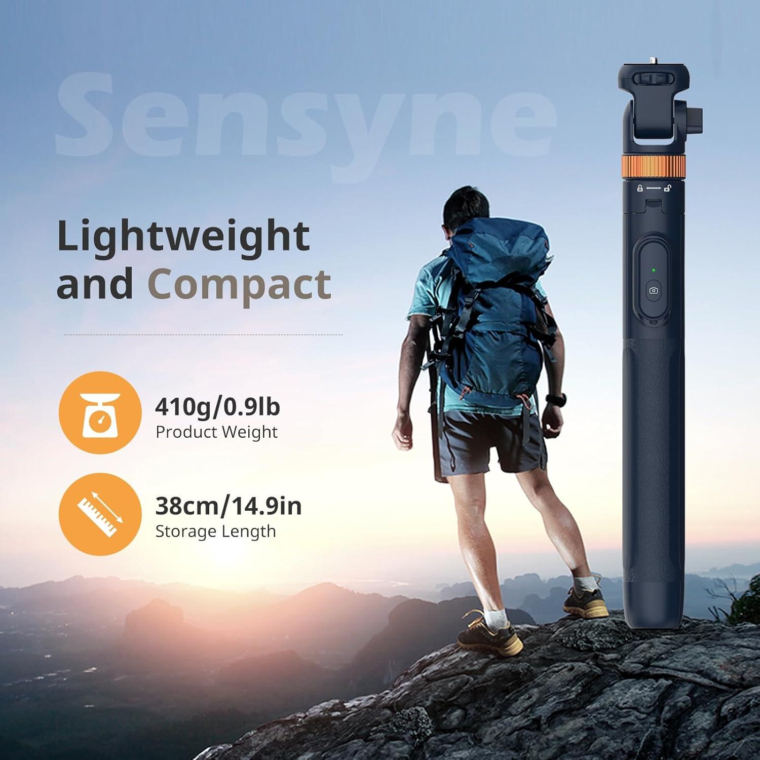 Trípode Sensyne 182,88 cm para Teléfono y Selfie Azul