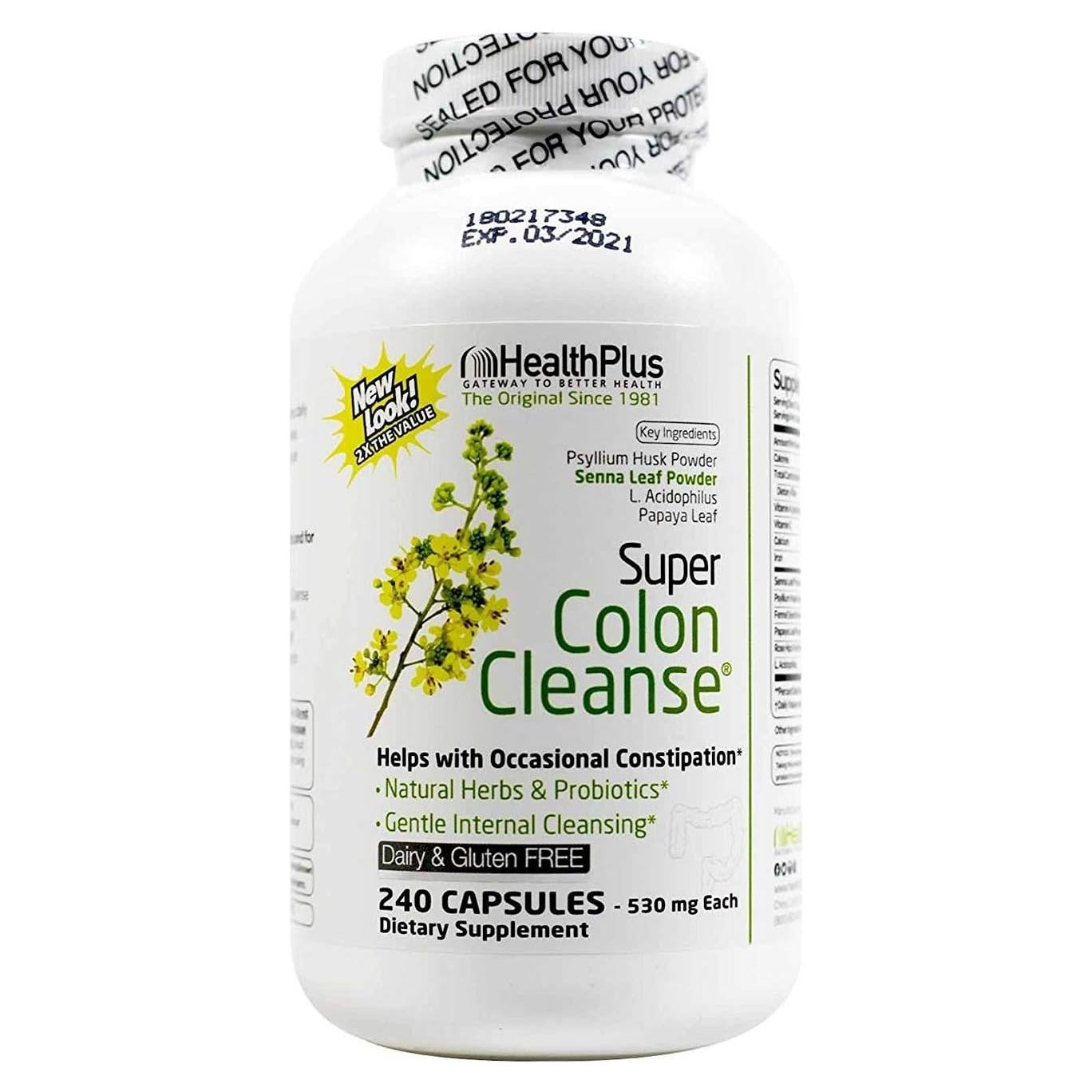 Laxante en Cápsulas Health Plus Super Colon Cleanse 240 Unidades