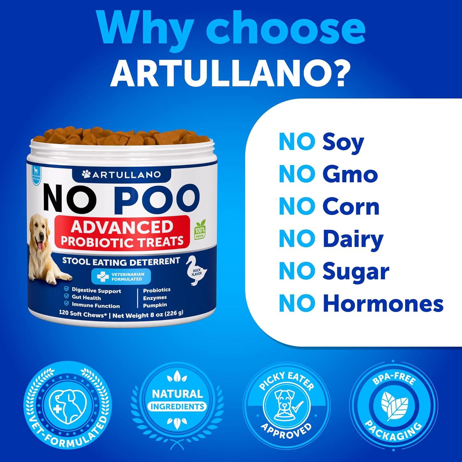 Golosinas No Poo Artullano 120 Unidades - Deterrente Coprofagia